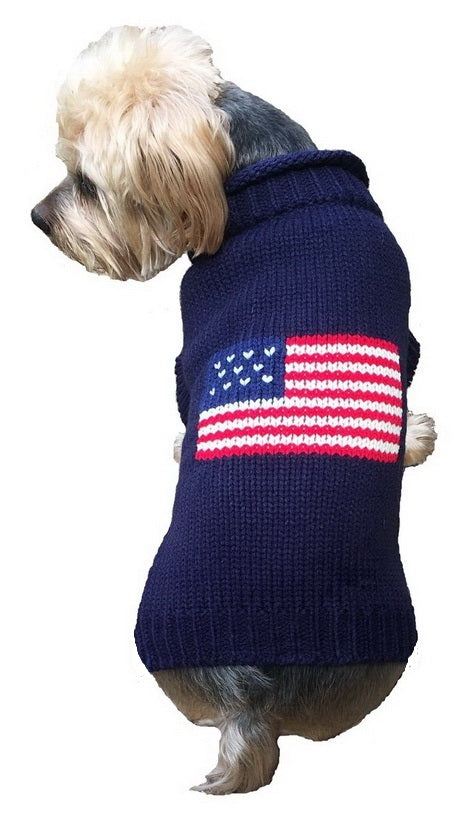 Patriotic Pup Sweater (3 colors Navy, Grey, Pink)