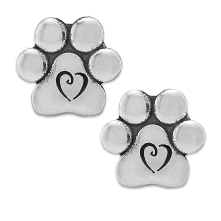 Paw Print Post Earrings, Puppy Love Paw Studs