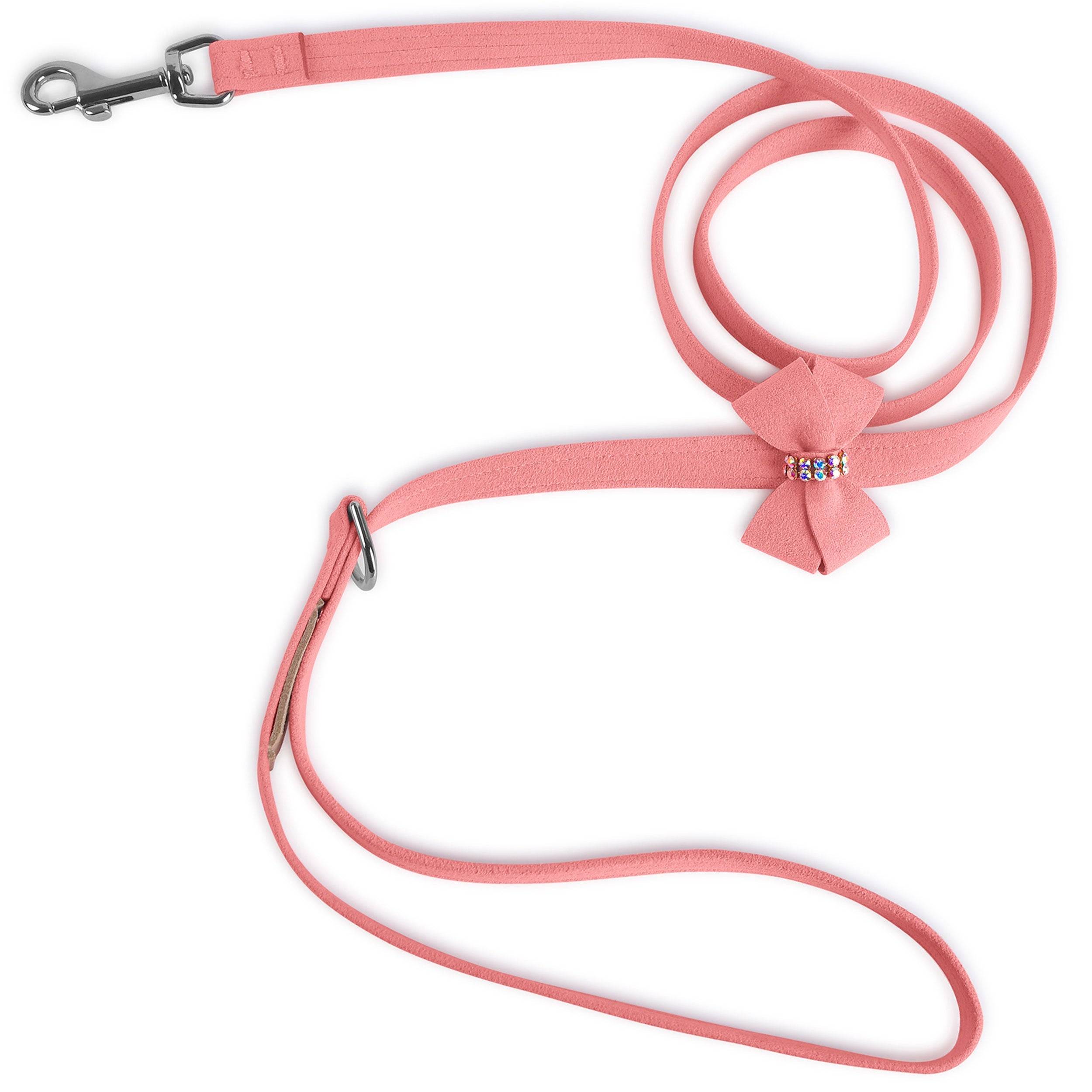 PeachesNCream Nouveau Bow with Aurora Borealis Giltmore Leash* PeachesNCream