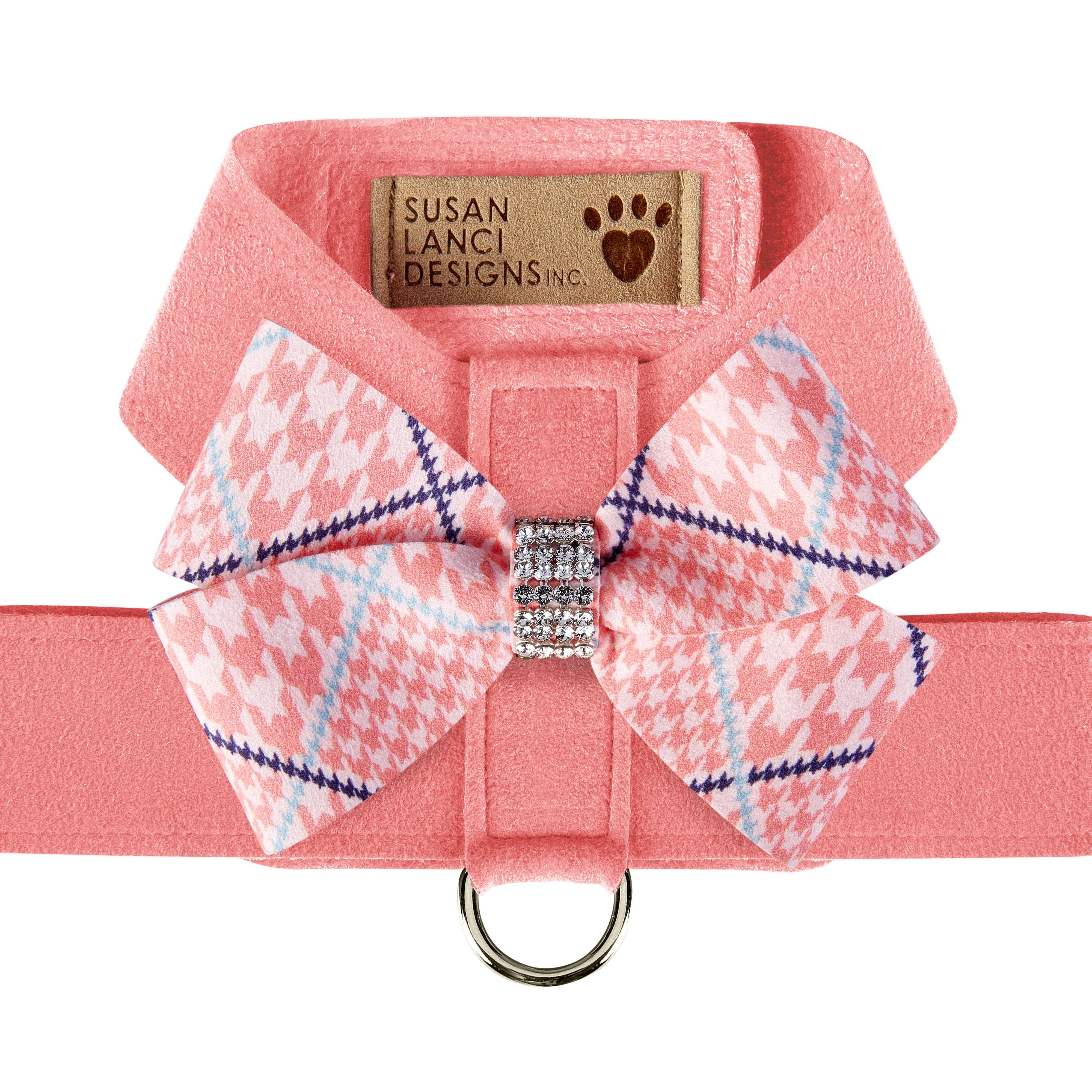 PeachesNCream Glen Houndstooth Nouveau Bow Tinkie Harness PeachesNCream