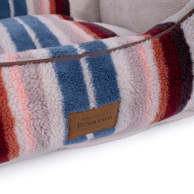 Pendleton Berber Kuddler Dog Bed - Serape Rosewood