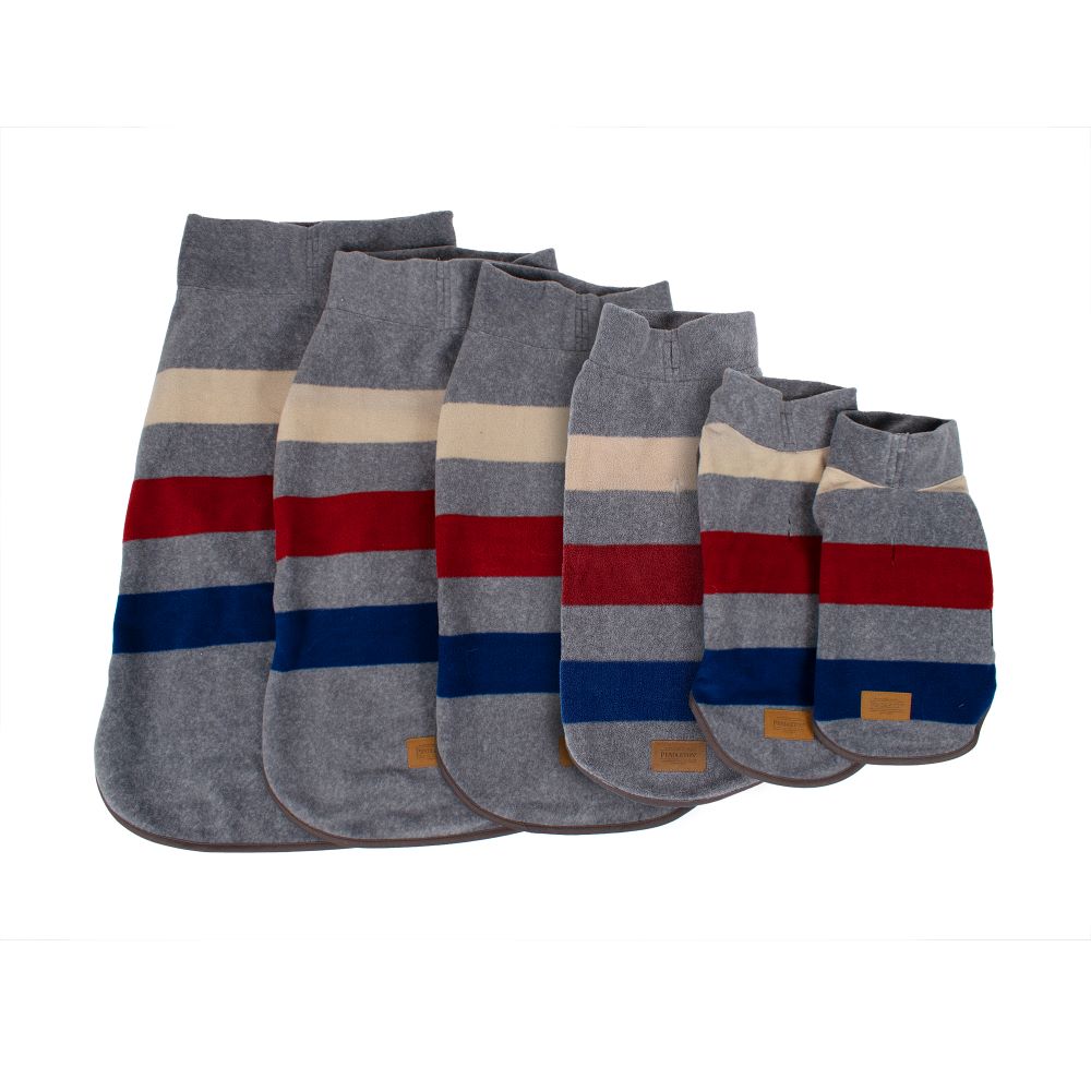 Pendleton Fleece Dog Vest - Cabin Stripe Gray