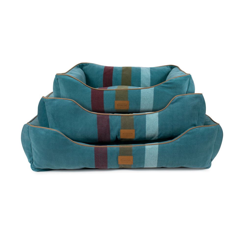 Pendleton Fleece Kuddler Dog Bed - Cabin Stripe Shale X-Large: 42