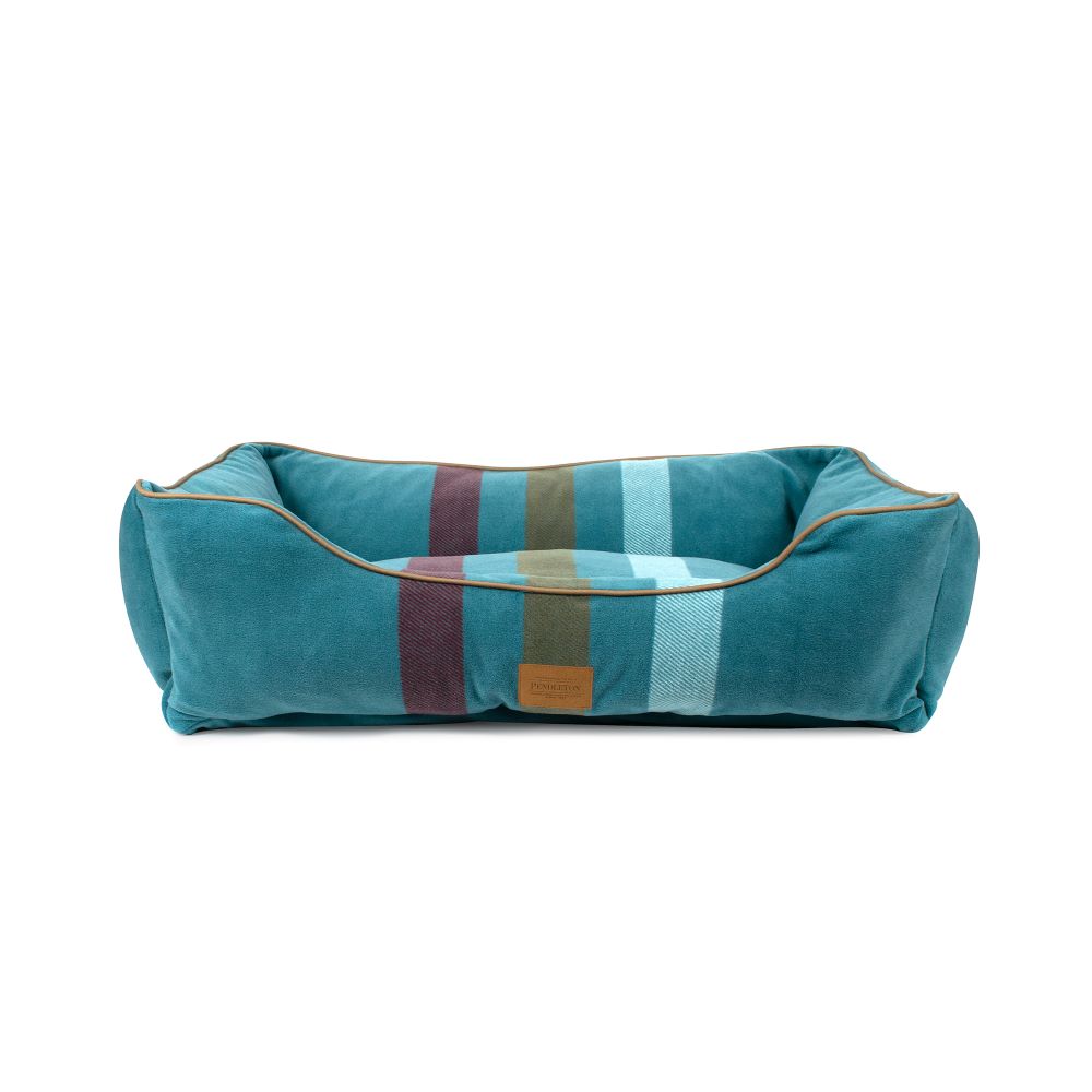 Pendleton Fleece Kuddler Dog Bed - Cabin Stripe Shale