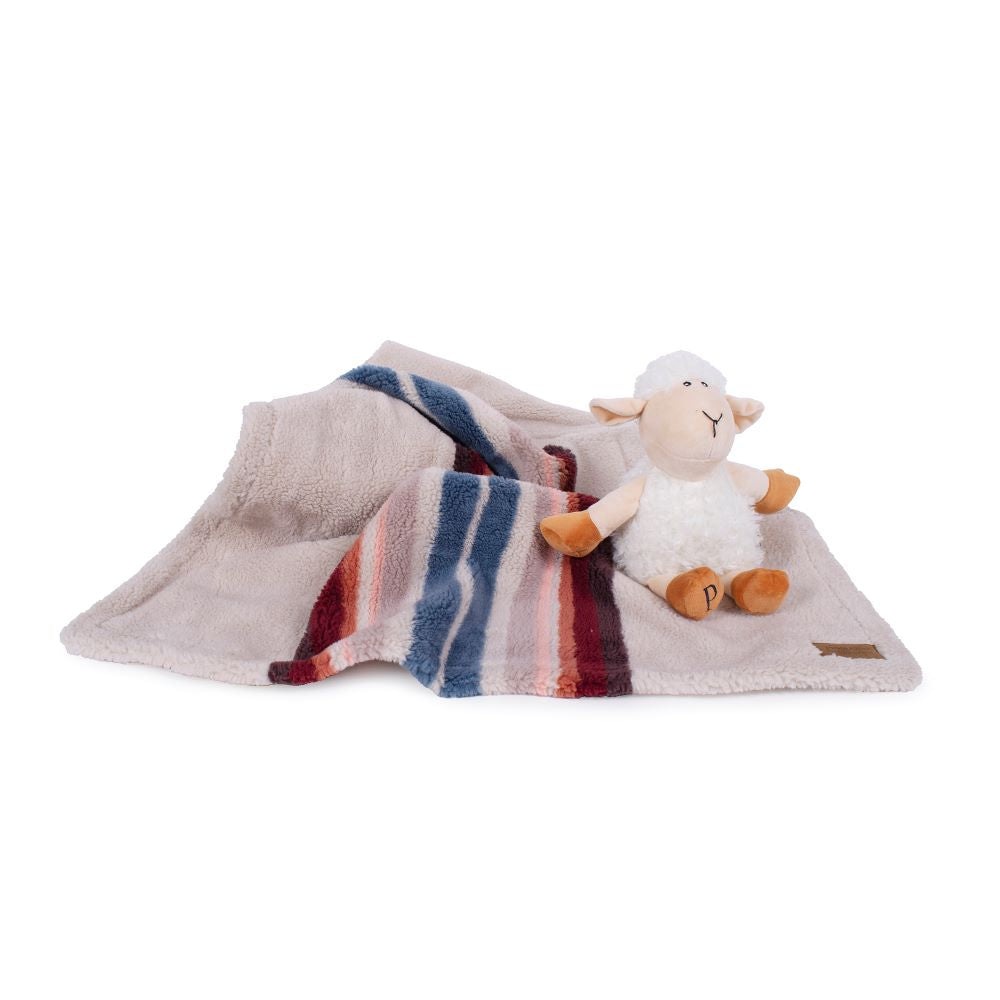 Pendleton Serape Rosewood Berber Pet Throw + Lamb Gift Set