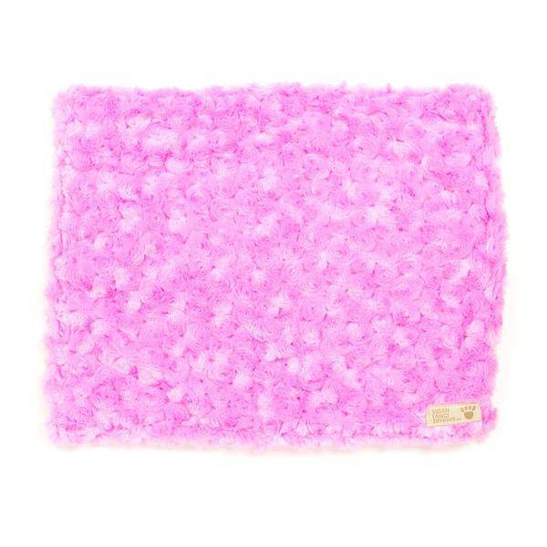 Plush Travel Blanket 12 X 16 Perfect Pink Curly Sue