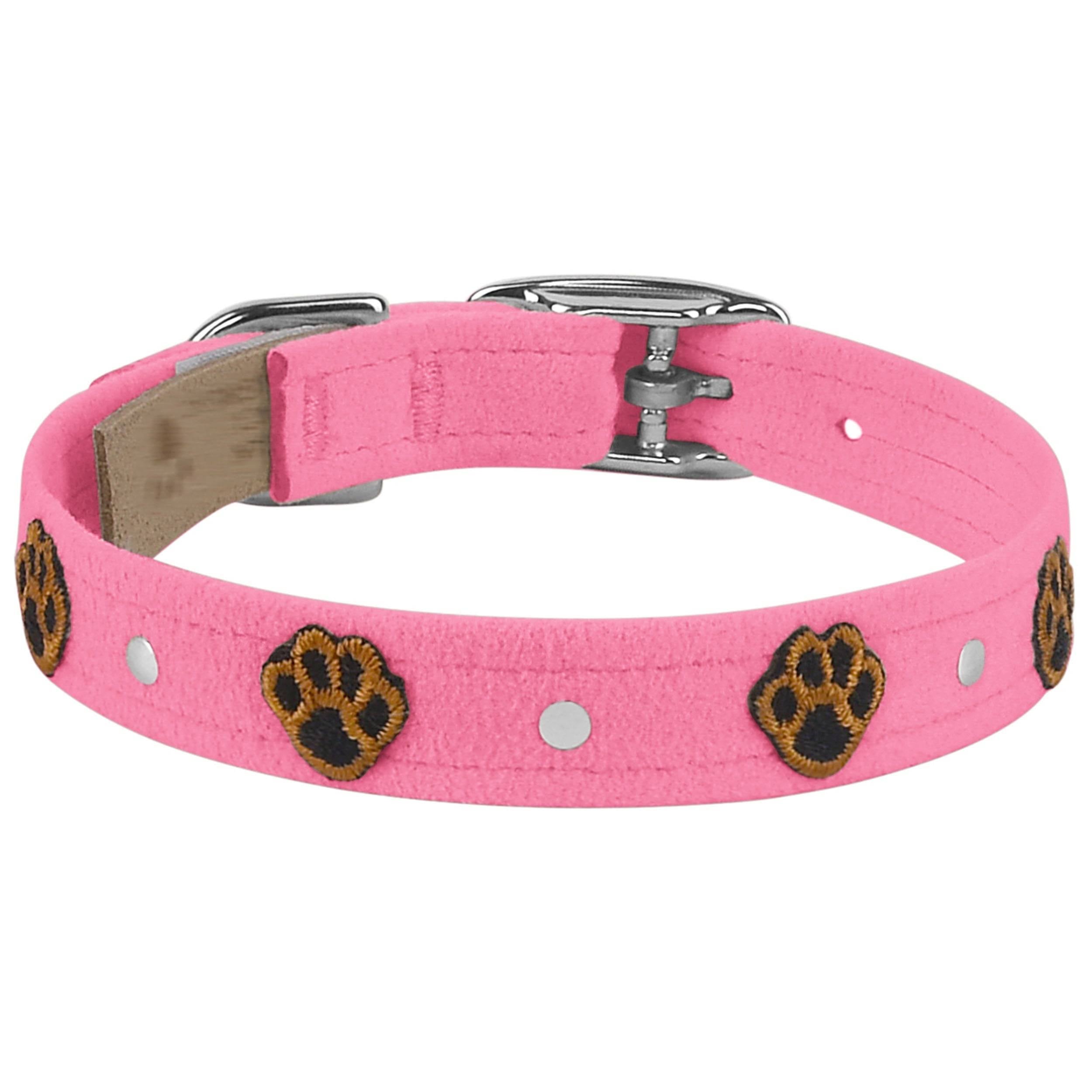 Embroidered Paws Collar Perfect Pink