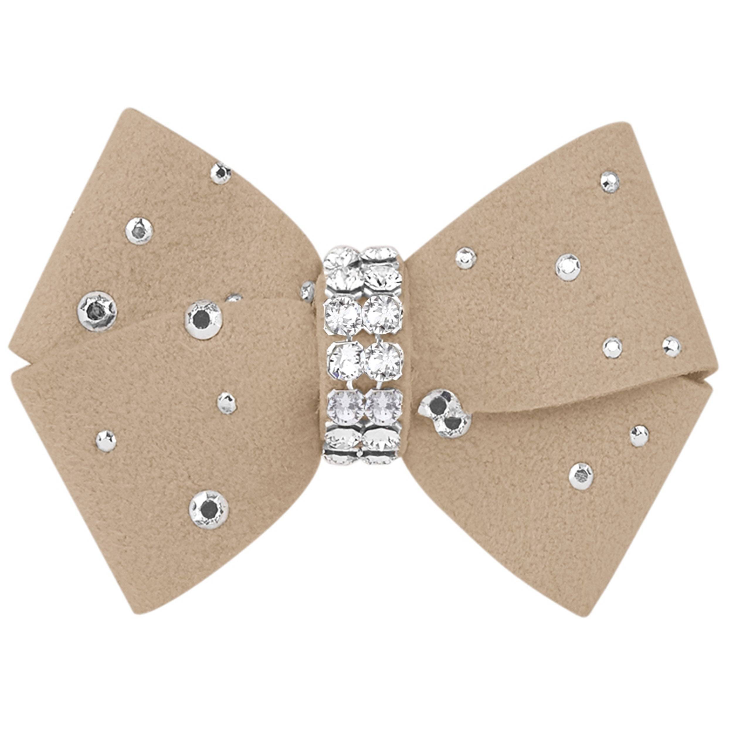 Nouveau Bow Hair Bow with Silver Stardust Perfect Pink