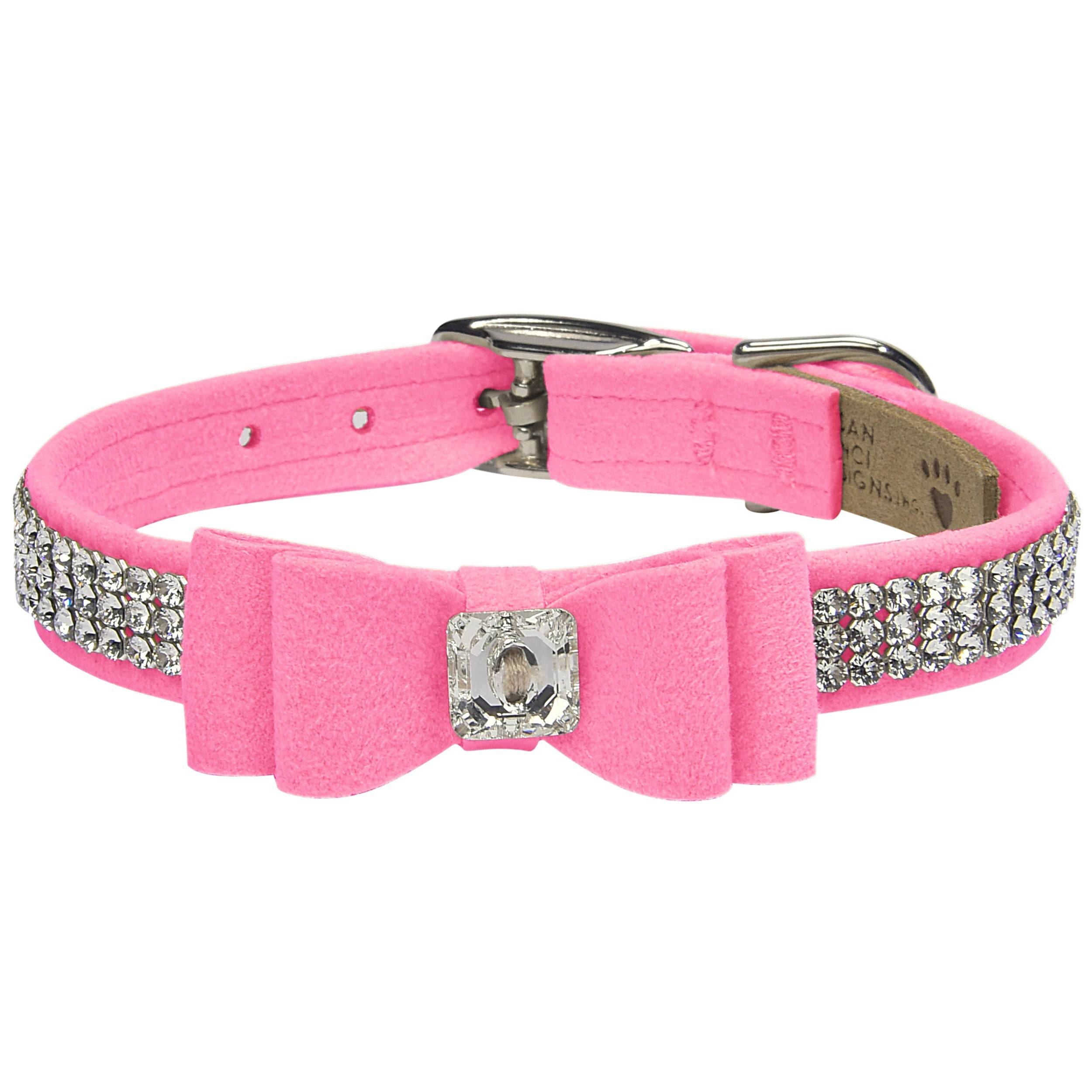 Big Bow 3 Row Giltmore Collar Perfect Pink