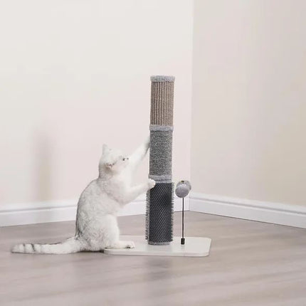 Urbane Durable Cat Scratcher with Rubber Massager & Teaser Ball