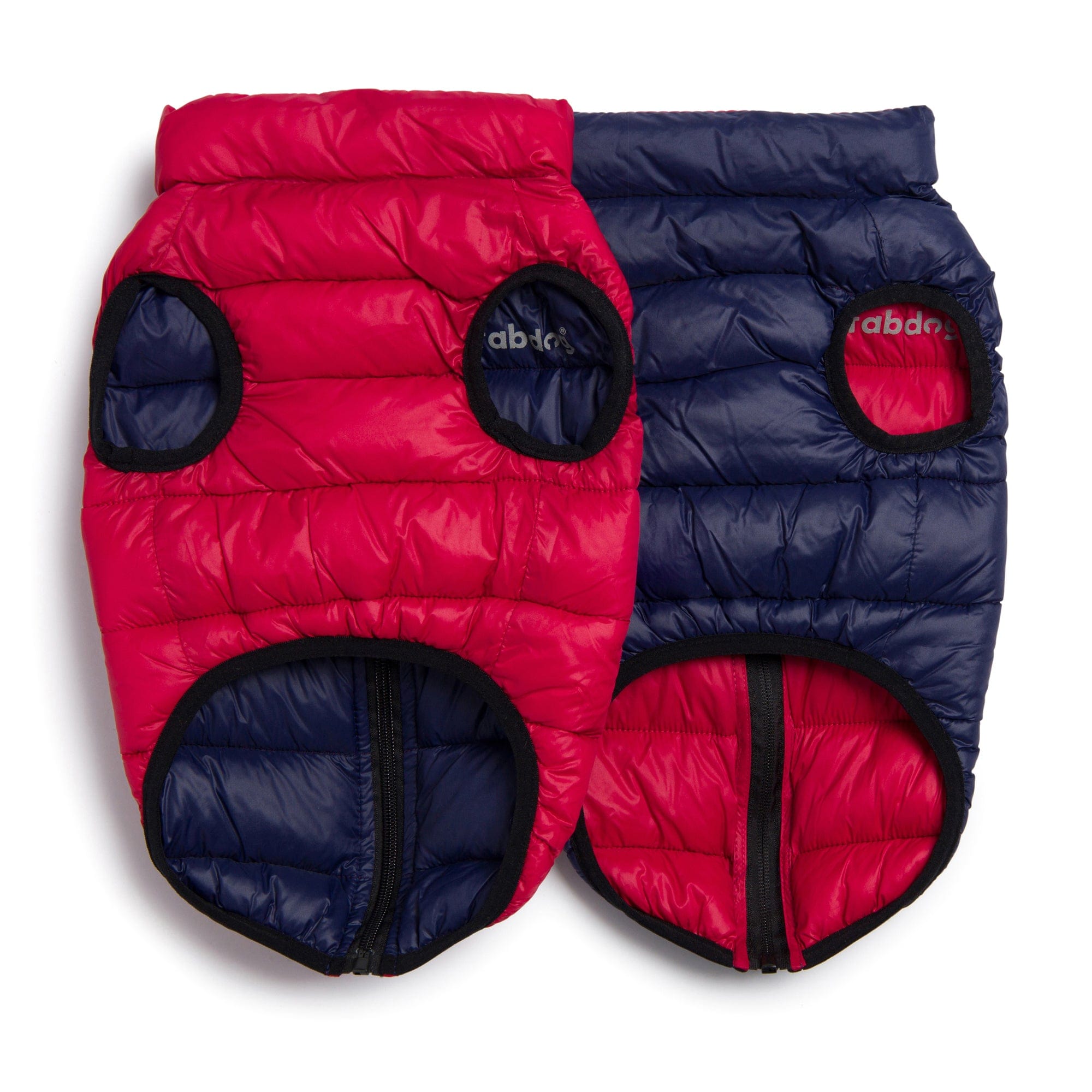 Red & Navy Pack N Go Reversible Puffer