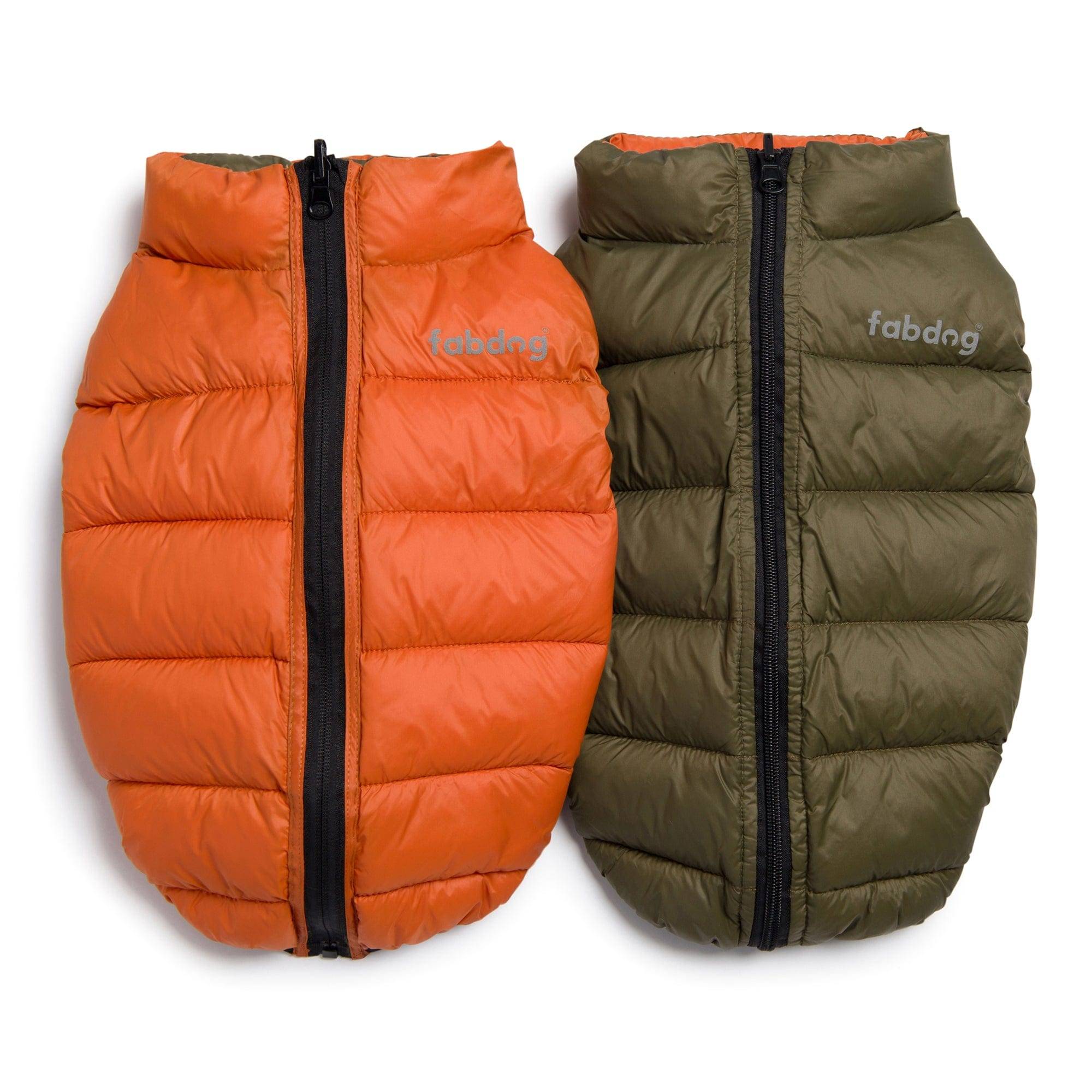 Olive & Orange Pack N Go Reversible Puffer 24