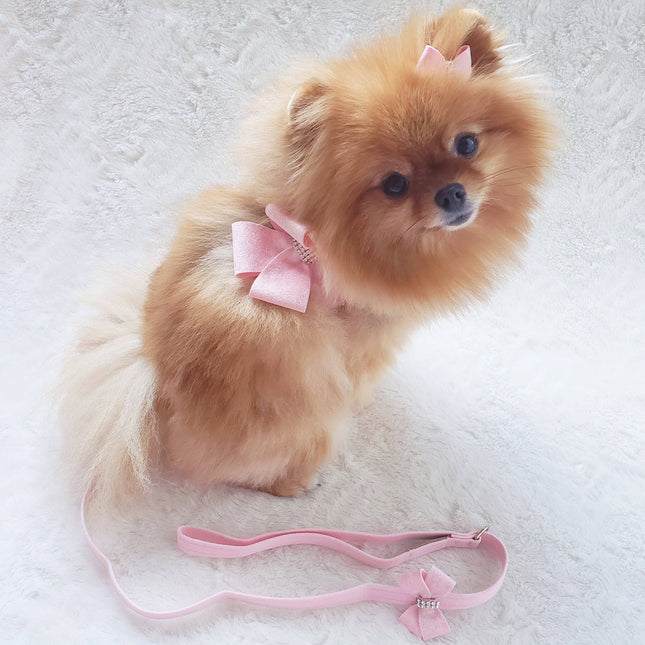 Puppy Pink Glitzerati Nouveau Bow Step In Harness