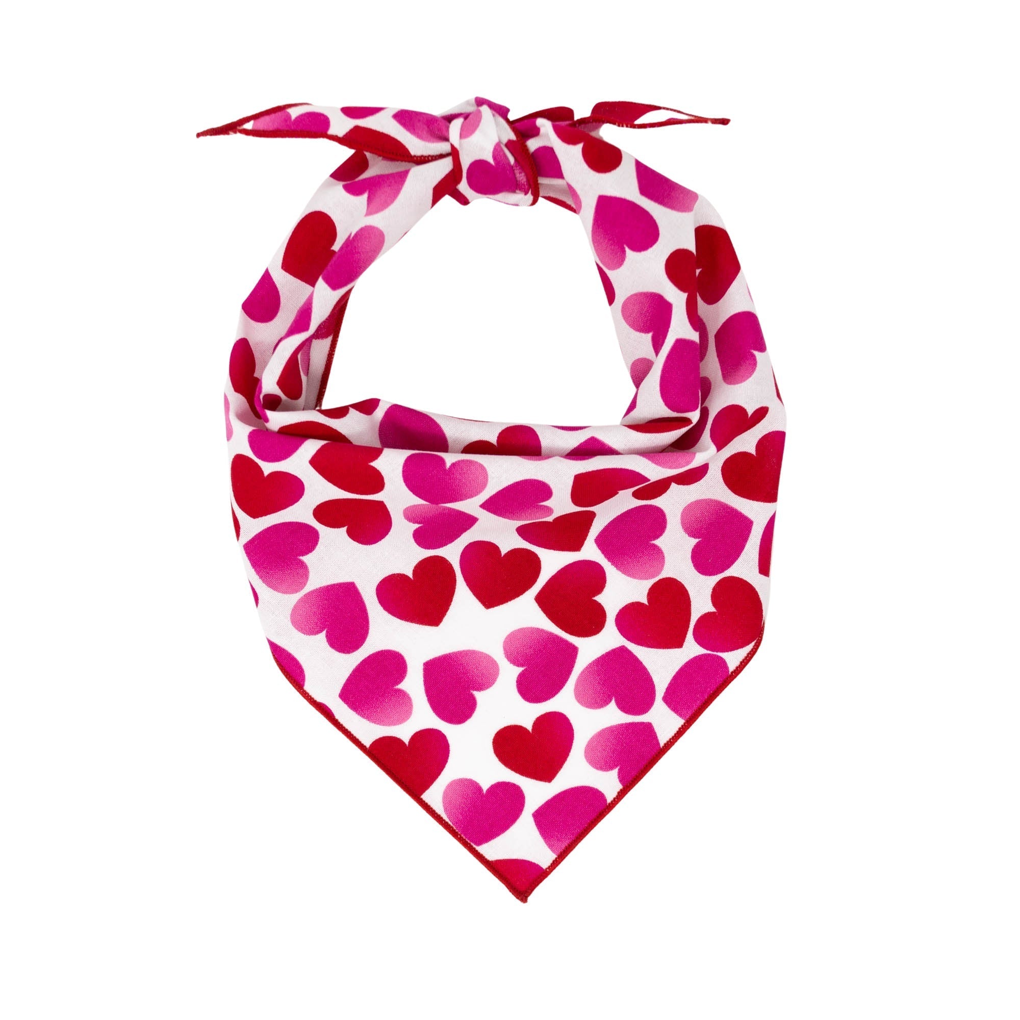 Pink Ombre Hearts Valentine Bandana X-Large