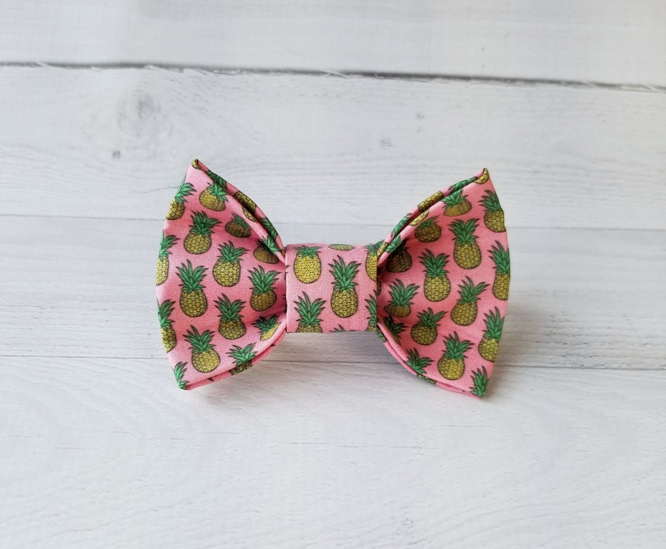 Pink Pineapple Dog Bow Tie