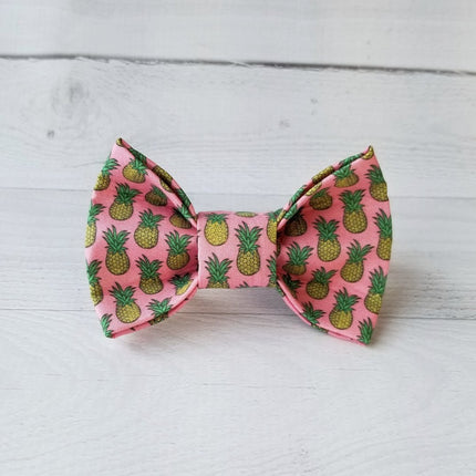 Pink Pineapple Dog Bow Tie