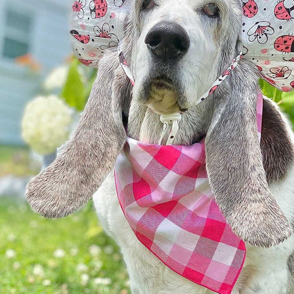 Pink Plaid Bandana