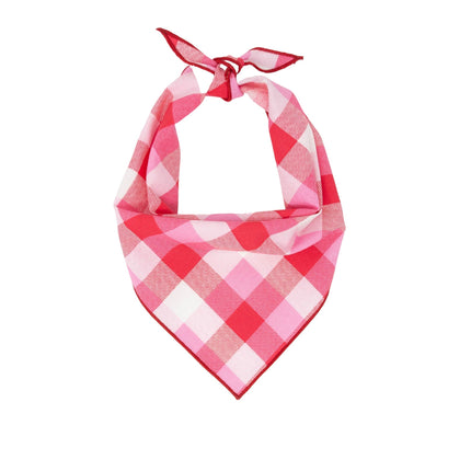 Pink Plaid Bandana