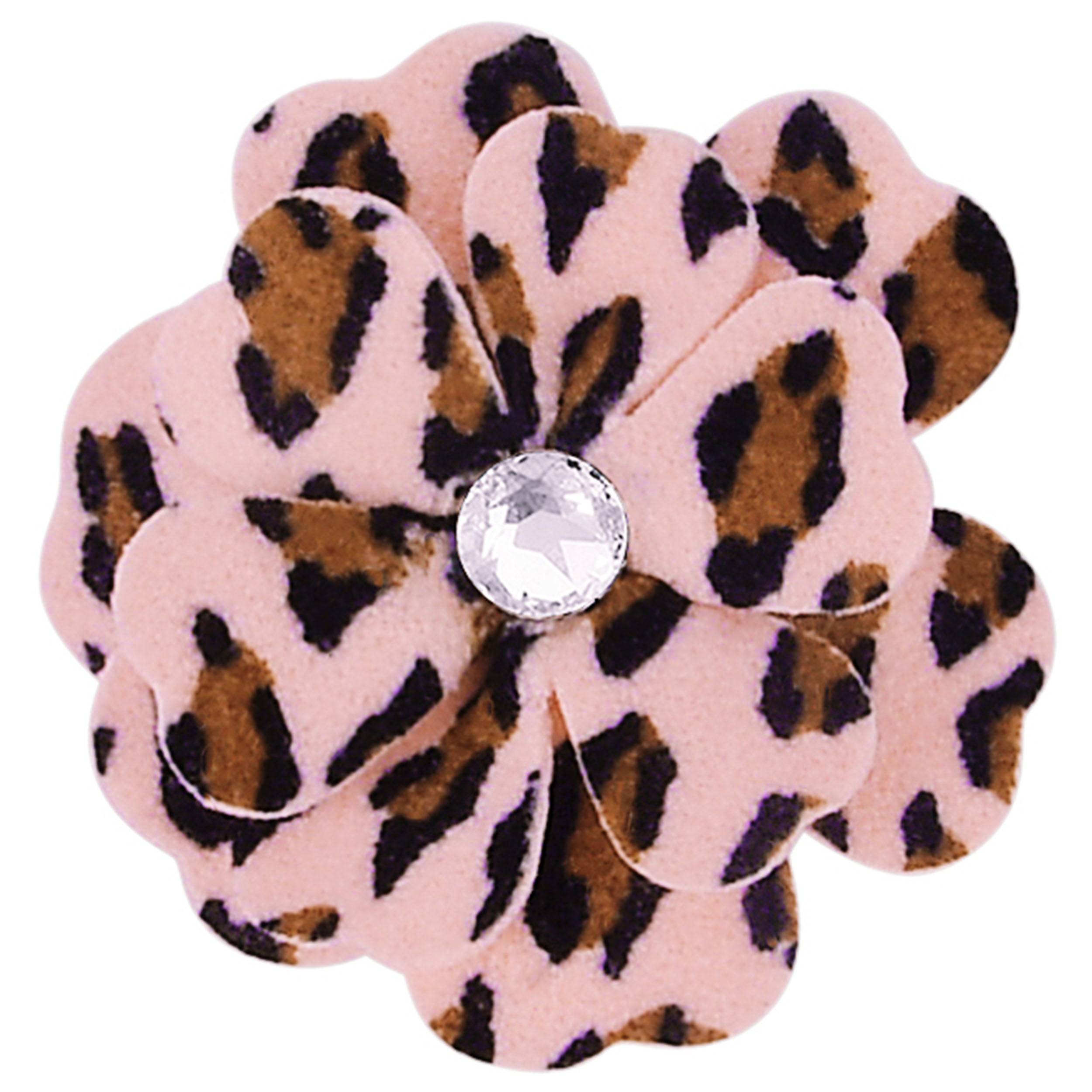 Cheetah Couture Tinkie's Garden Flower Hair Bow 1 Pink Cheetah