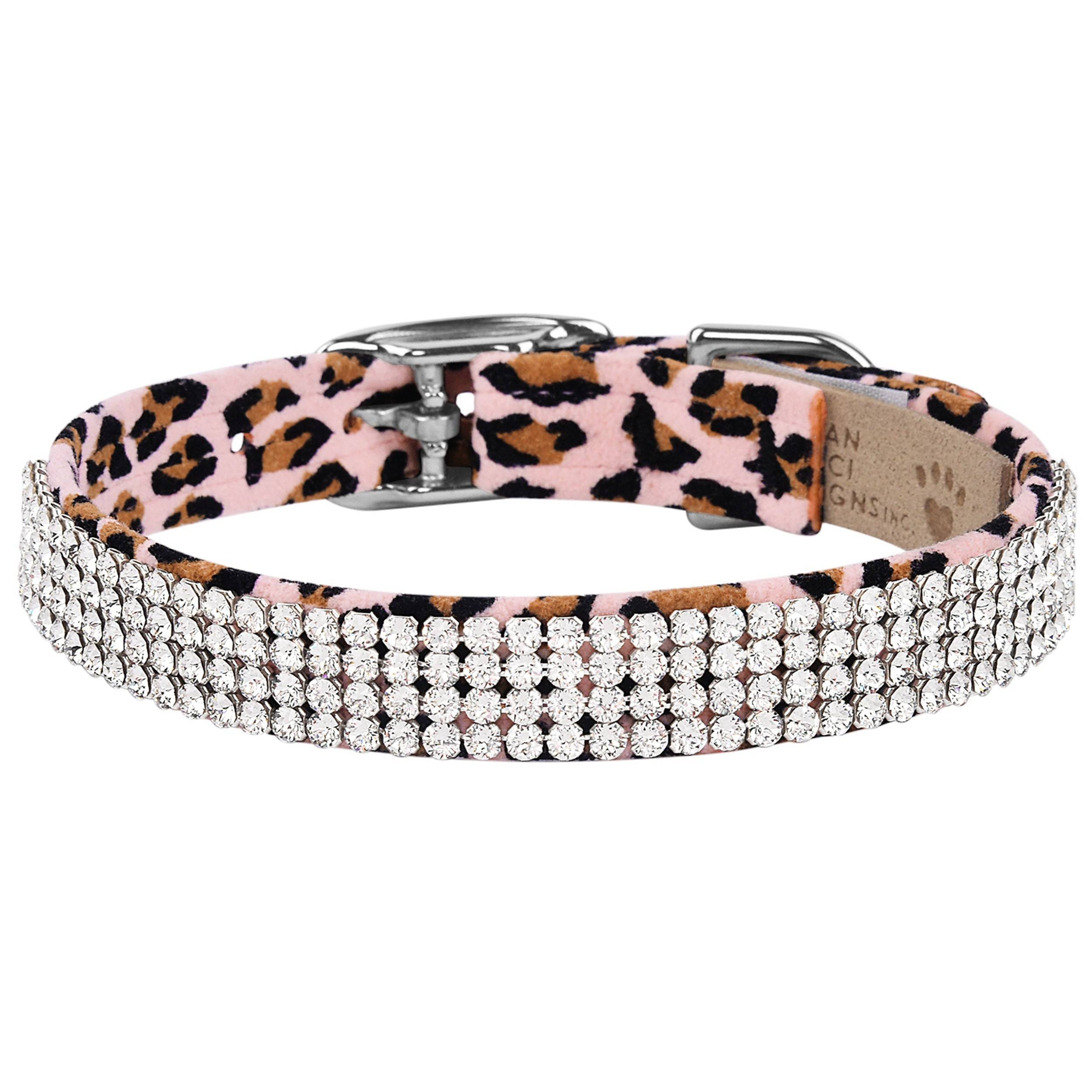 Cheetah Couture 4 Row Giltmore Collar Pink Cheetah