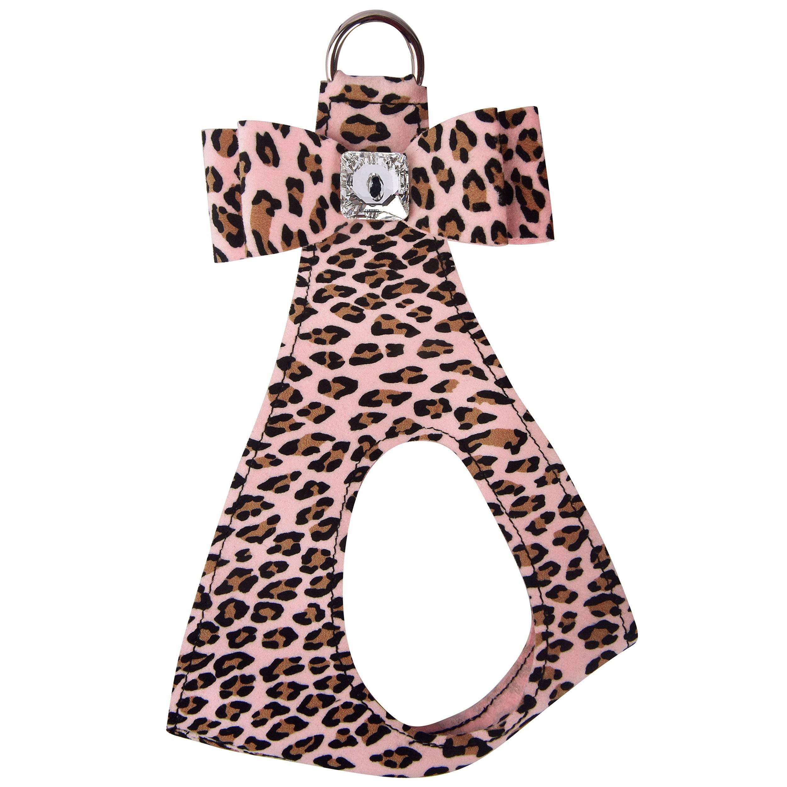 Cheetah Couture Big Bow Step In Harness Pink Cheetah