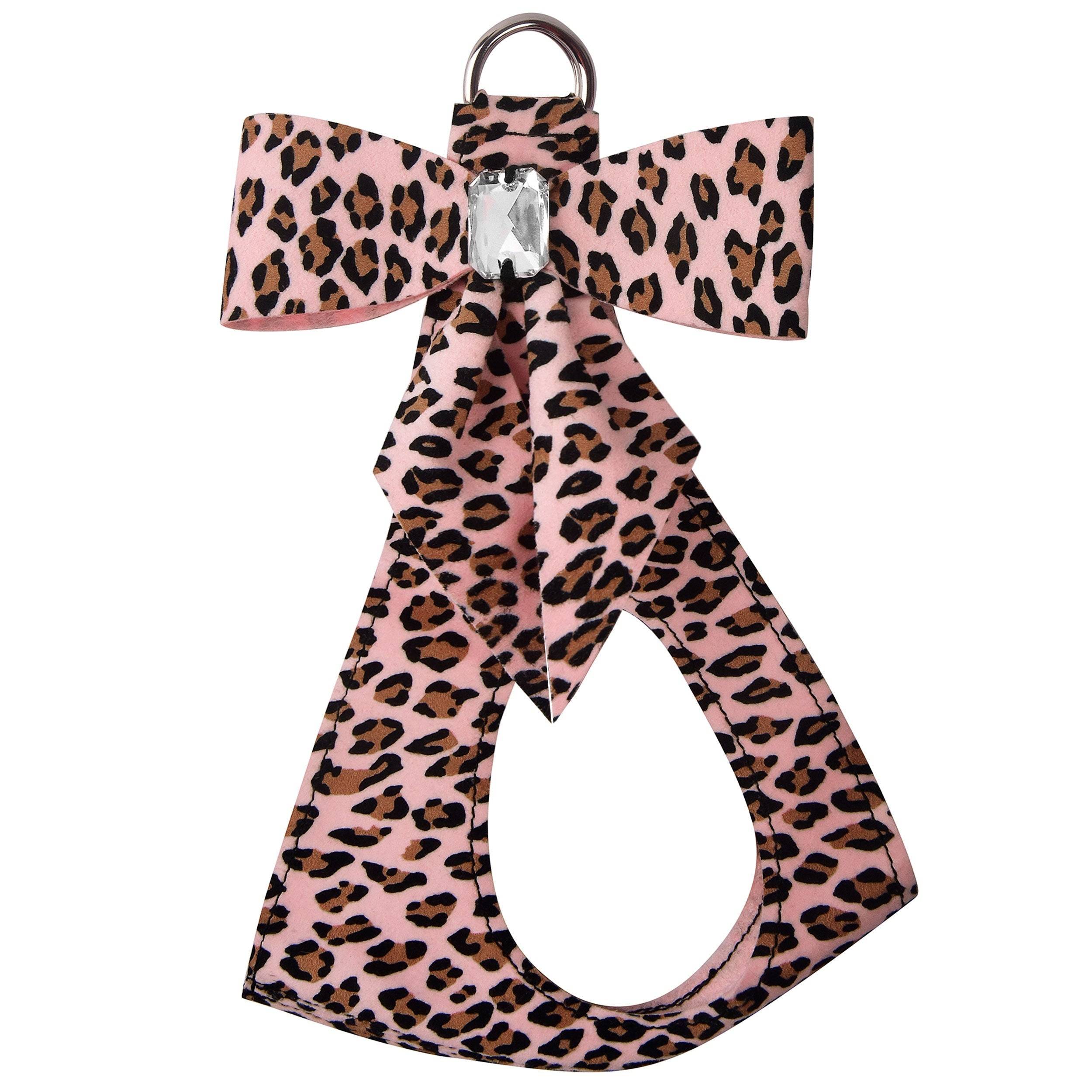 Cheetah Couture Tail Bow Step In Harness Pink Cheetah