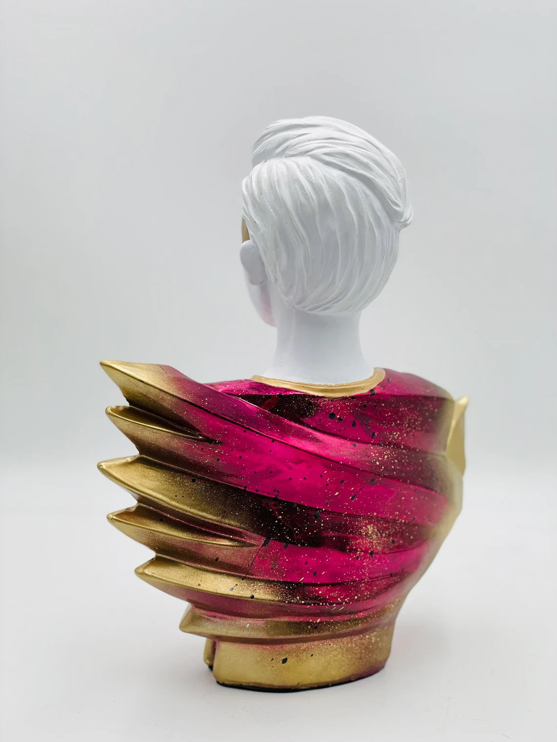 Pink Chrome Bird Boy Statue