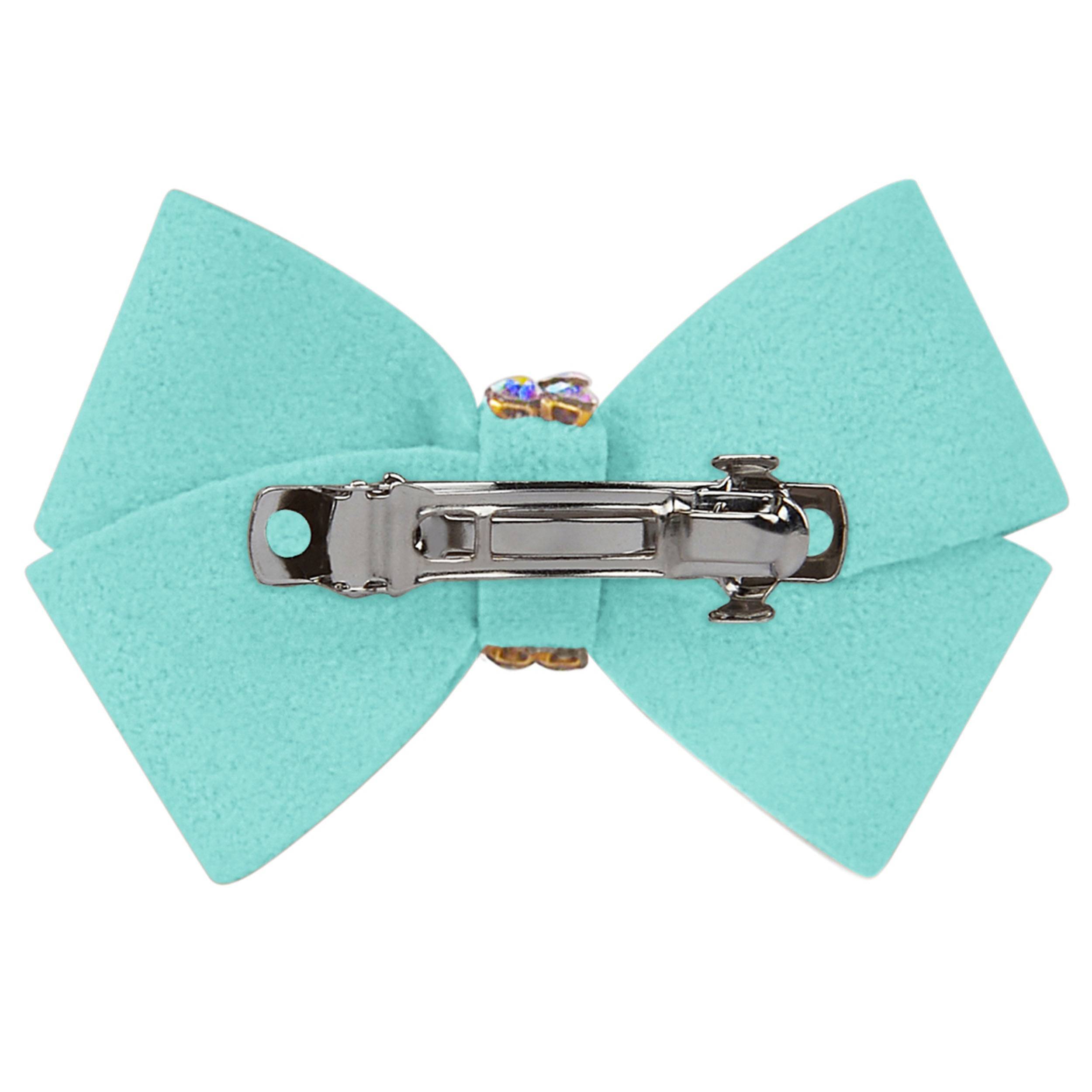 Nouveau Bow Hair Bow with Aurora Borealis Giltmore Pink Sapphire