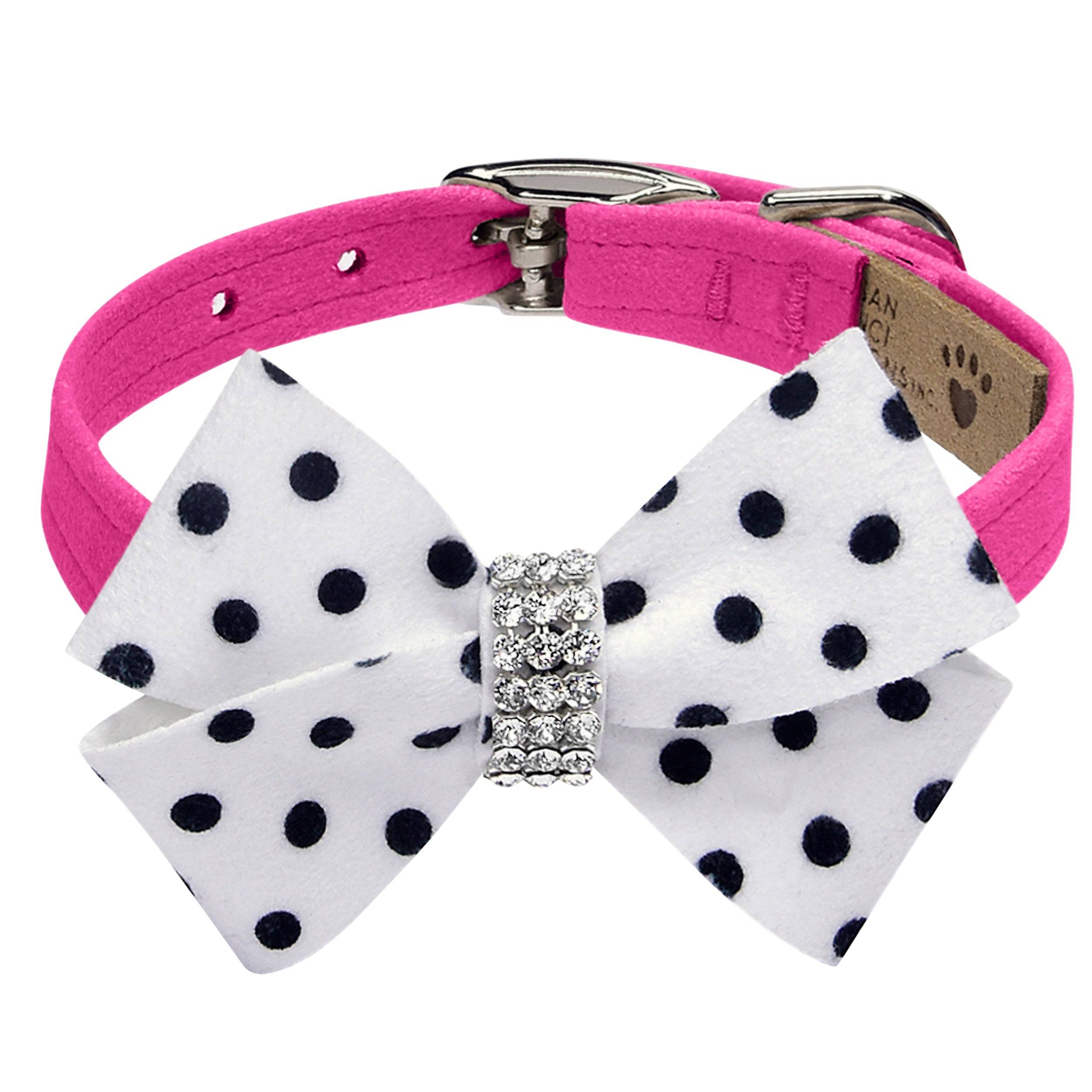 Polka Dot Nouveau Bow Collar Pink Sapphire