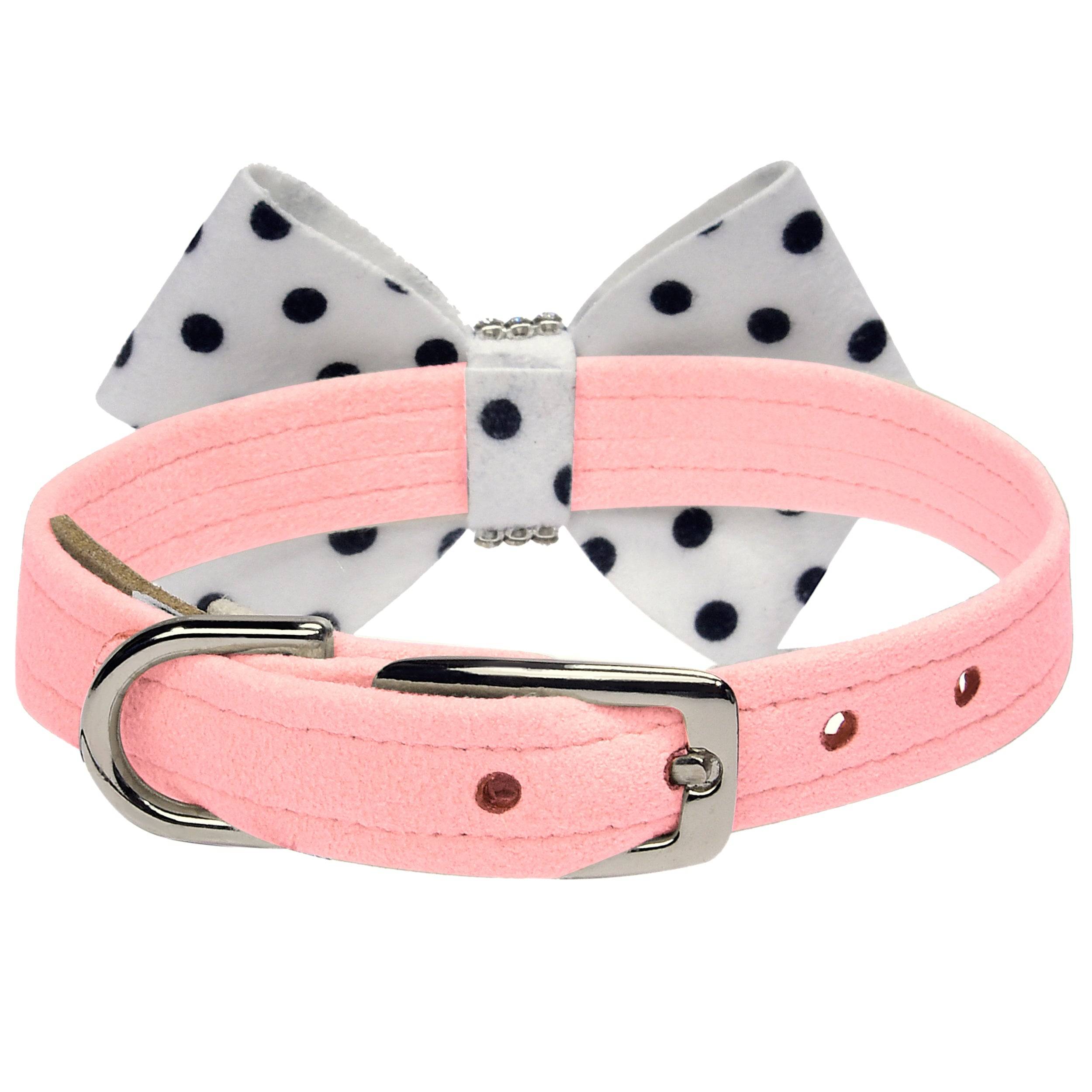 Polka Dot Nouveau Bow Collar Platinum