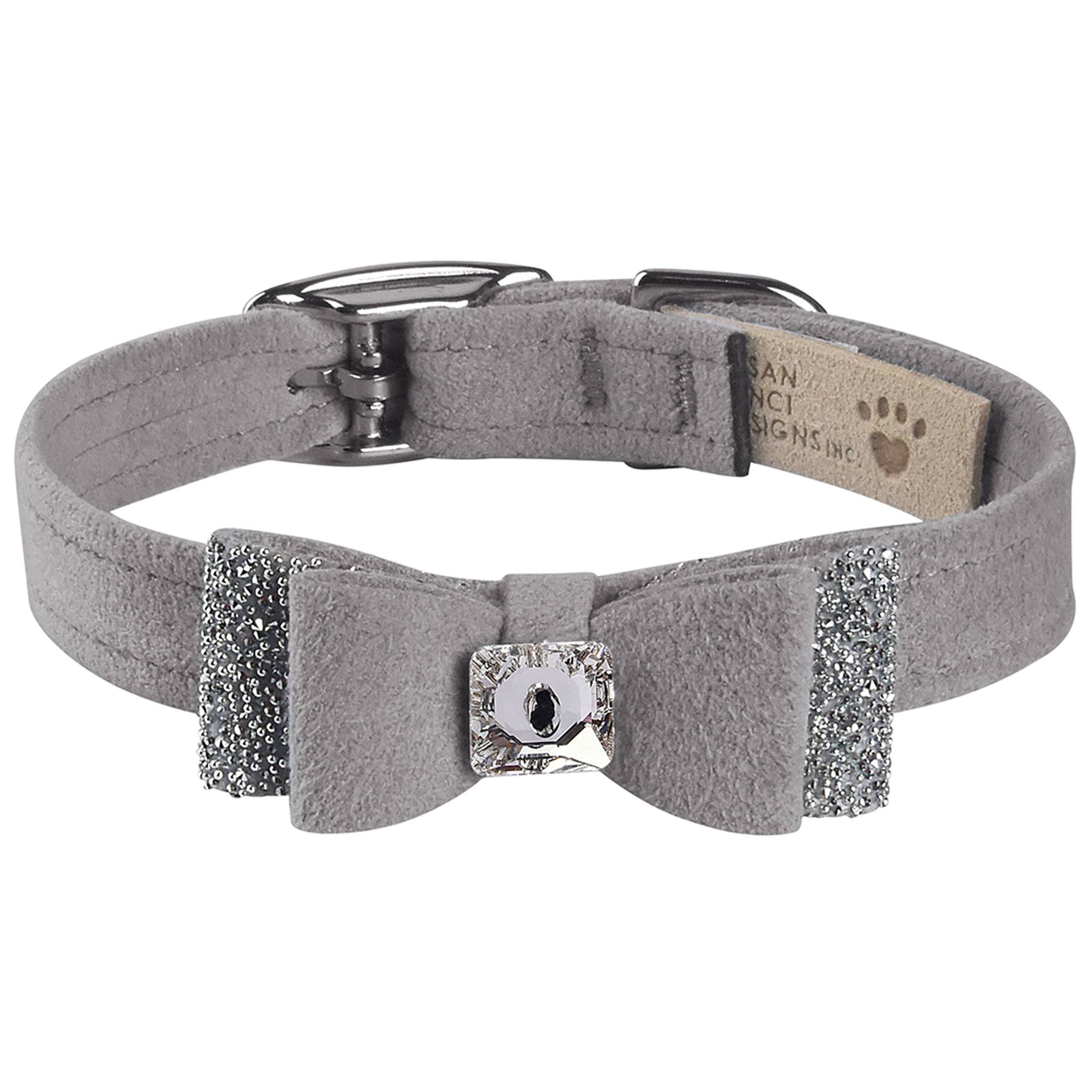 Crystal Stellar Big Bow Collar Platinum