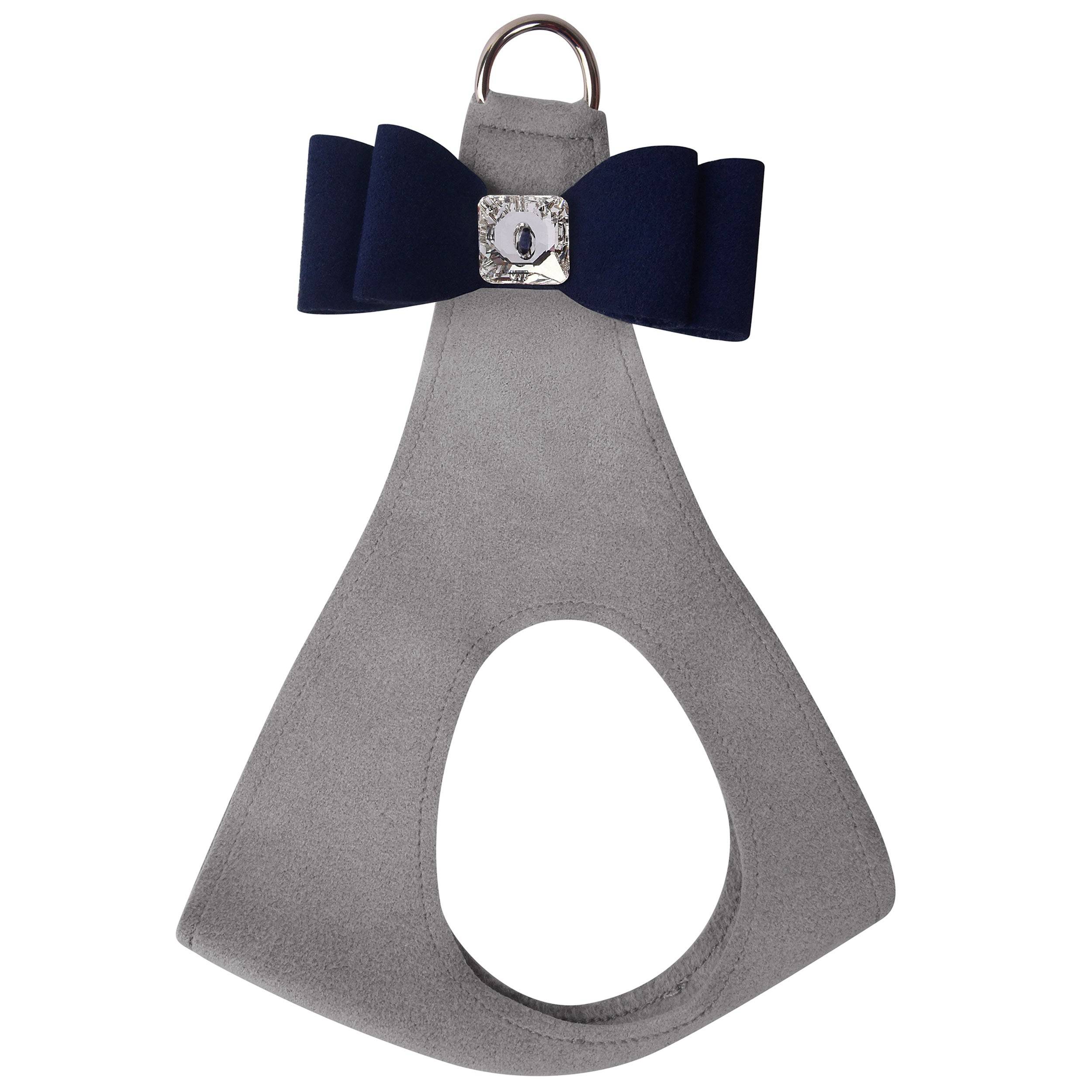 Indigo Big Bow Step In Harness Platinum