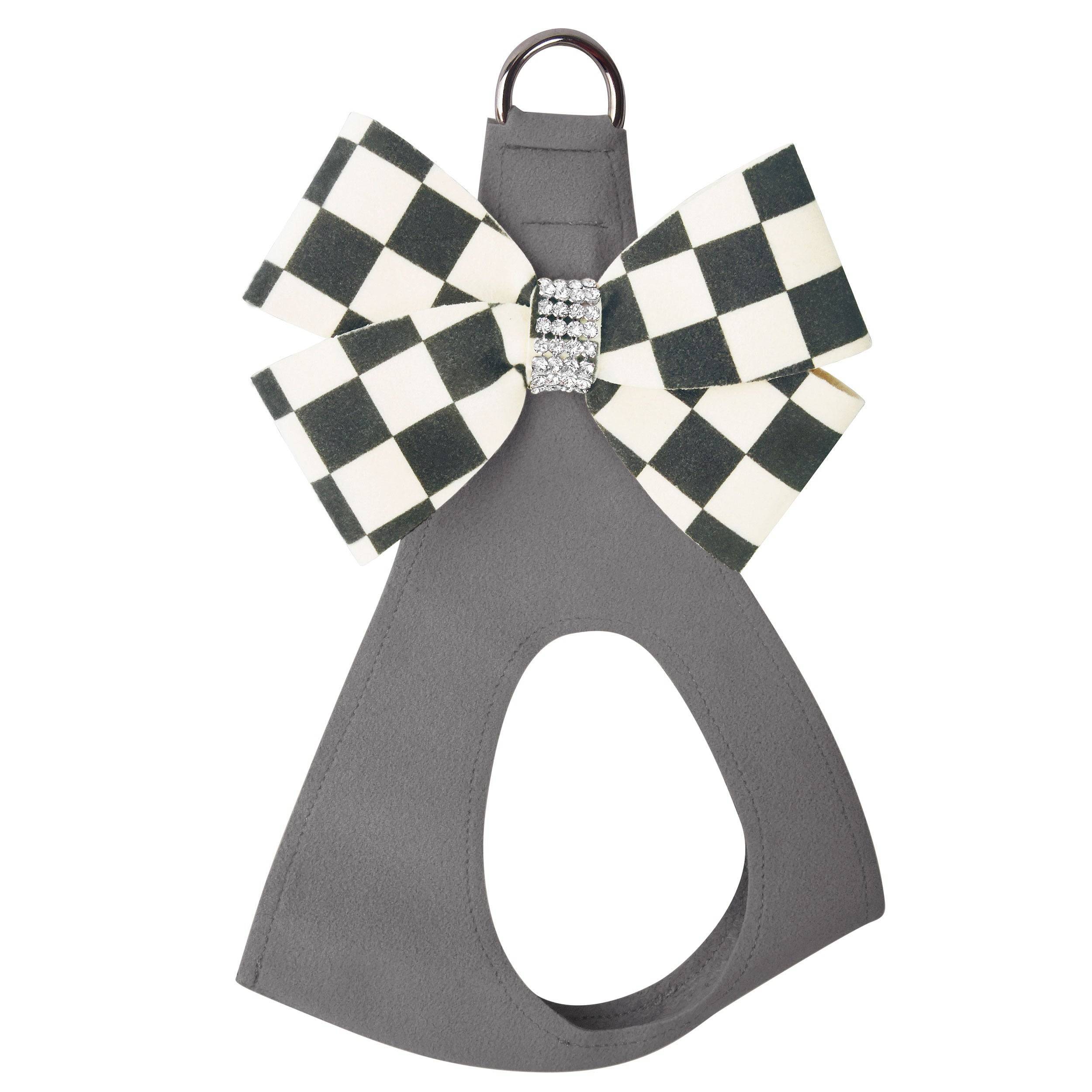 Windsor Check Nouveau Bow Step In Harness- Classic Neutrals Platinum