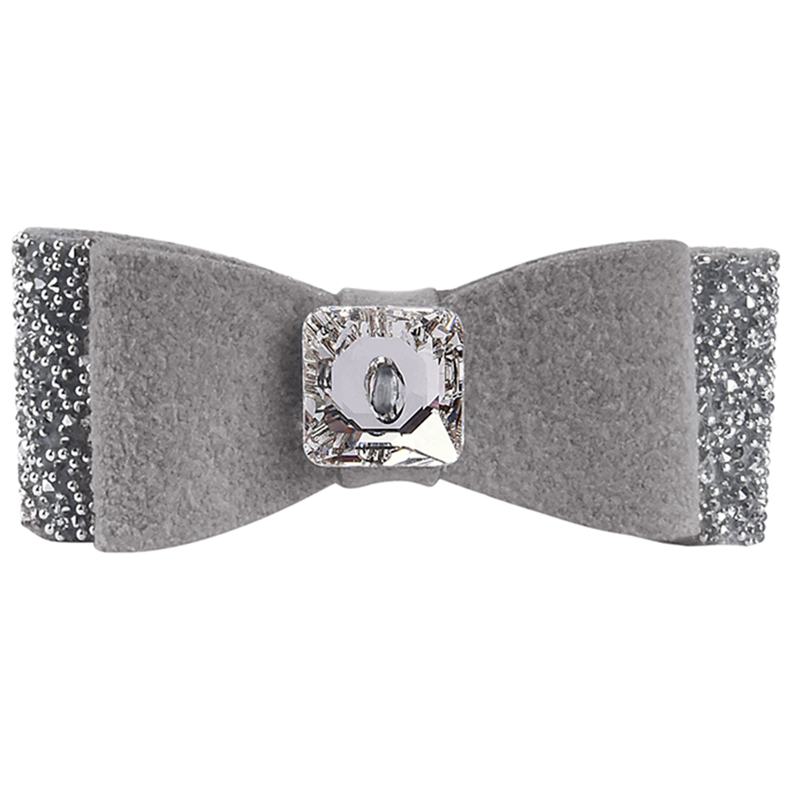 Crystal Stellar Big Bow Hair Bow Platinum