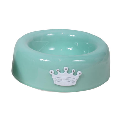 Italian Ceramic Dog Bowl - Small - light blue