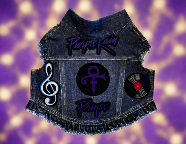 Prince Purple Rain Denim Dog Jacket