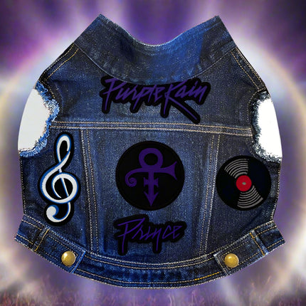 Prince Purple Rain Denim Dog Jacket