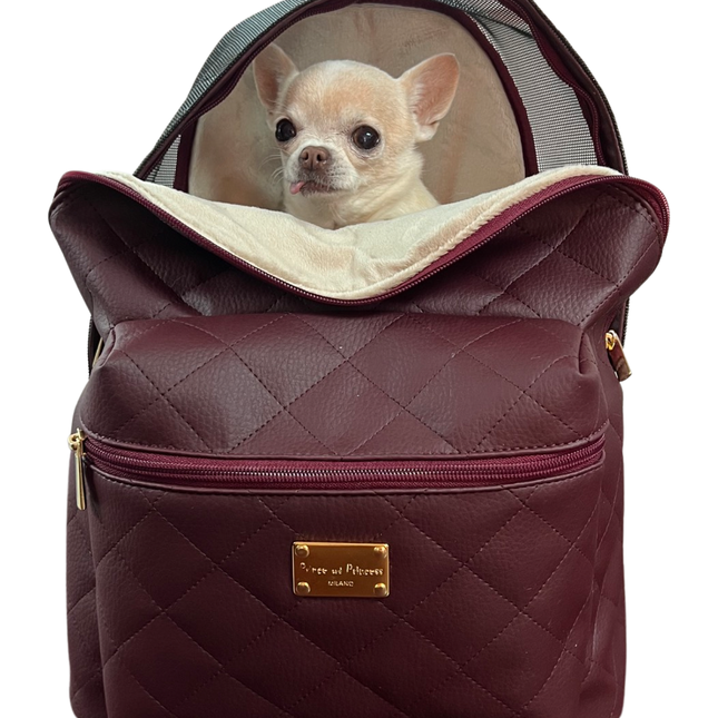 Backpack Dog Carrier - Bordeaux