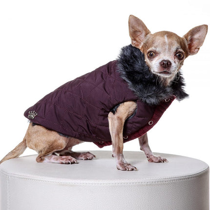 Luxury Coat - Waterproof Quilted Burgundy