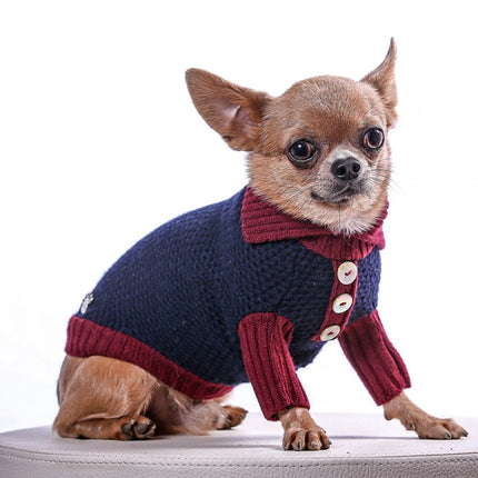 Sweater - Polo Blue and Burgundy