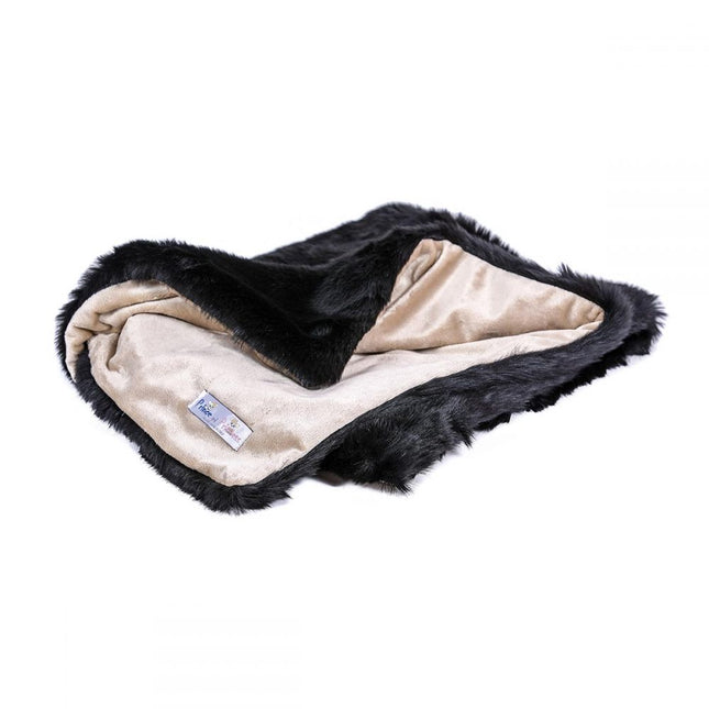 Luxury Faux Fur Blanket - Black