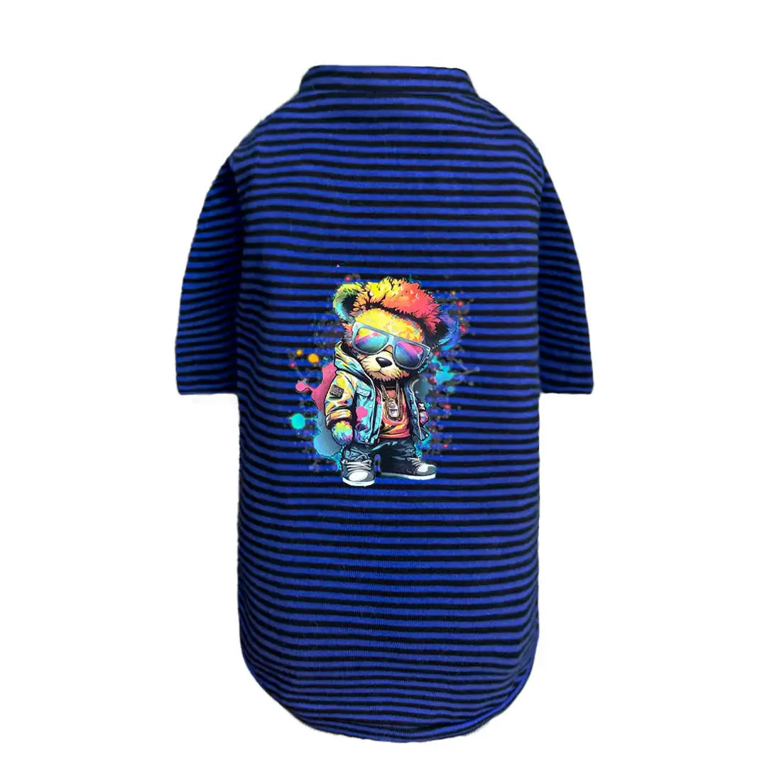 Punk Brats Dog Tee-Teal Navy