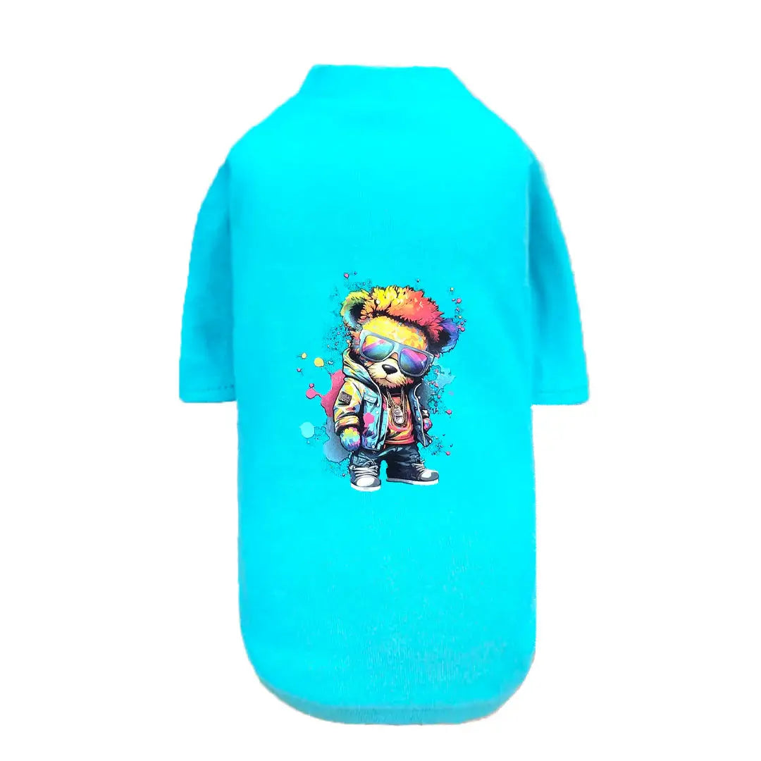 Punk Brats Dog Tee-Teal Teal