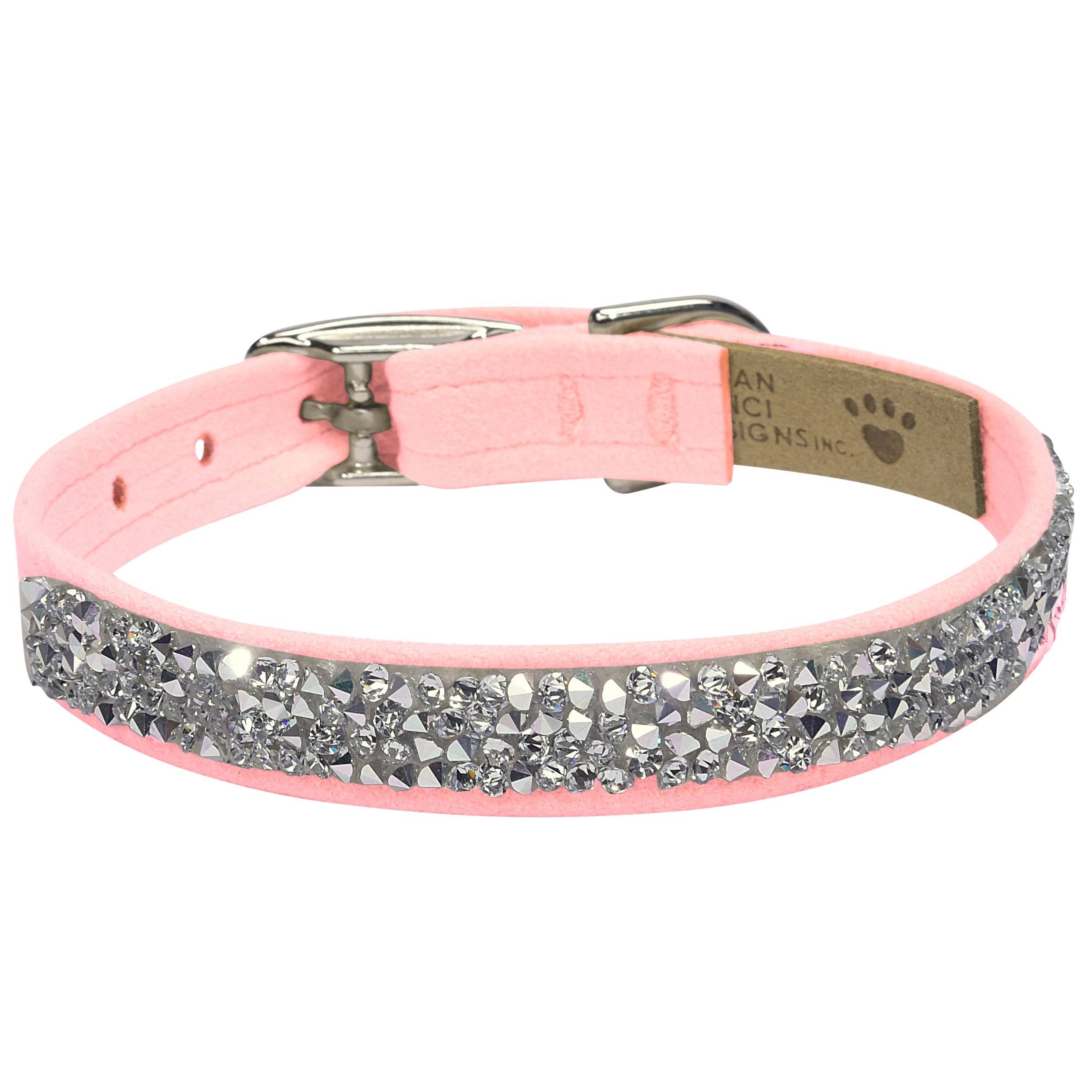 Crystal Rocks Collar Puppy Pink