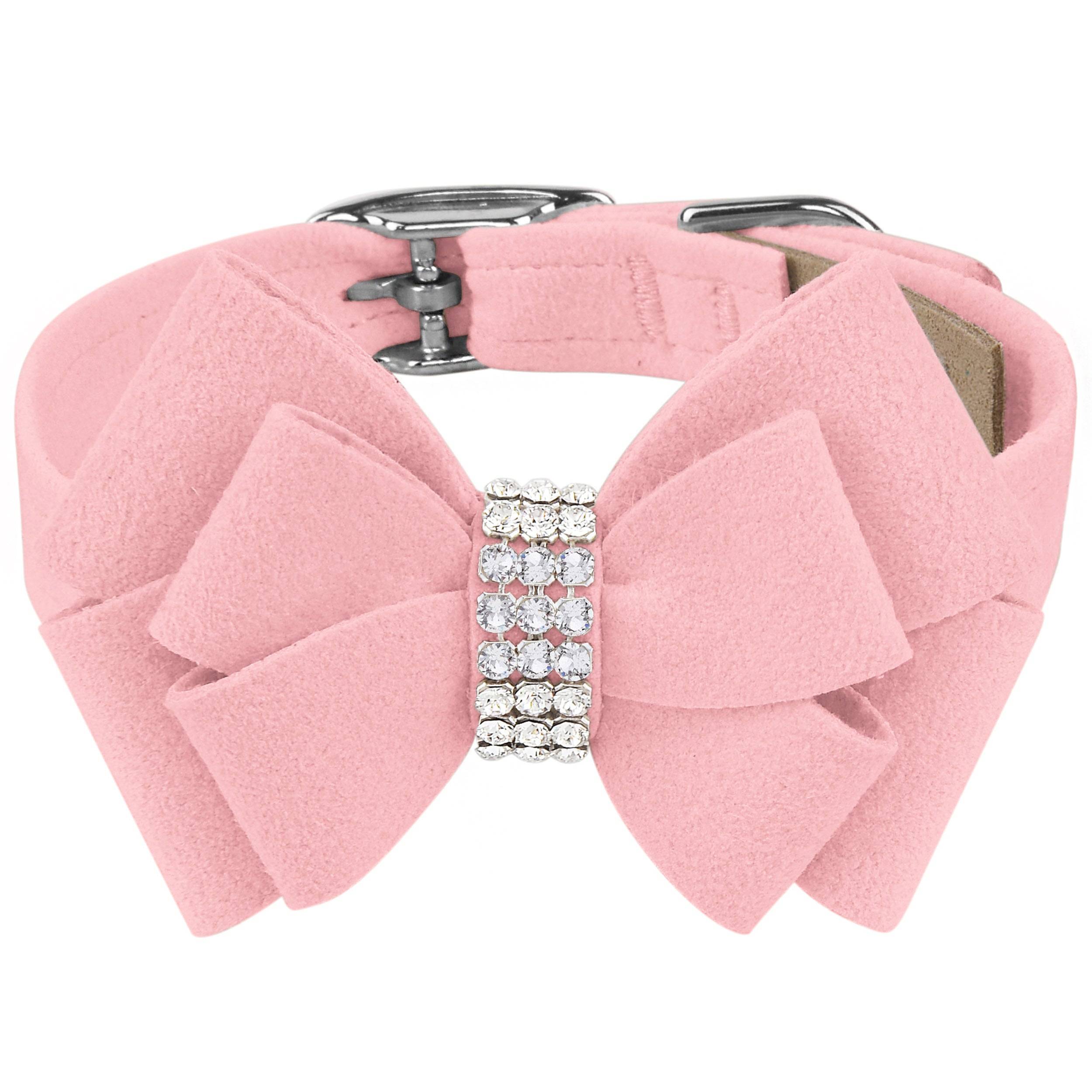 Double Nouveau Bow Collar Puppy Pink