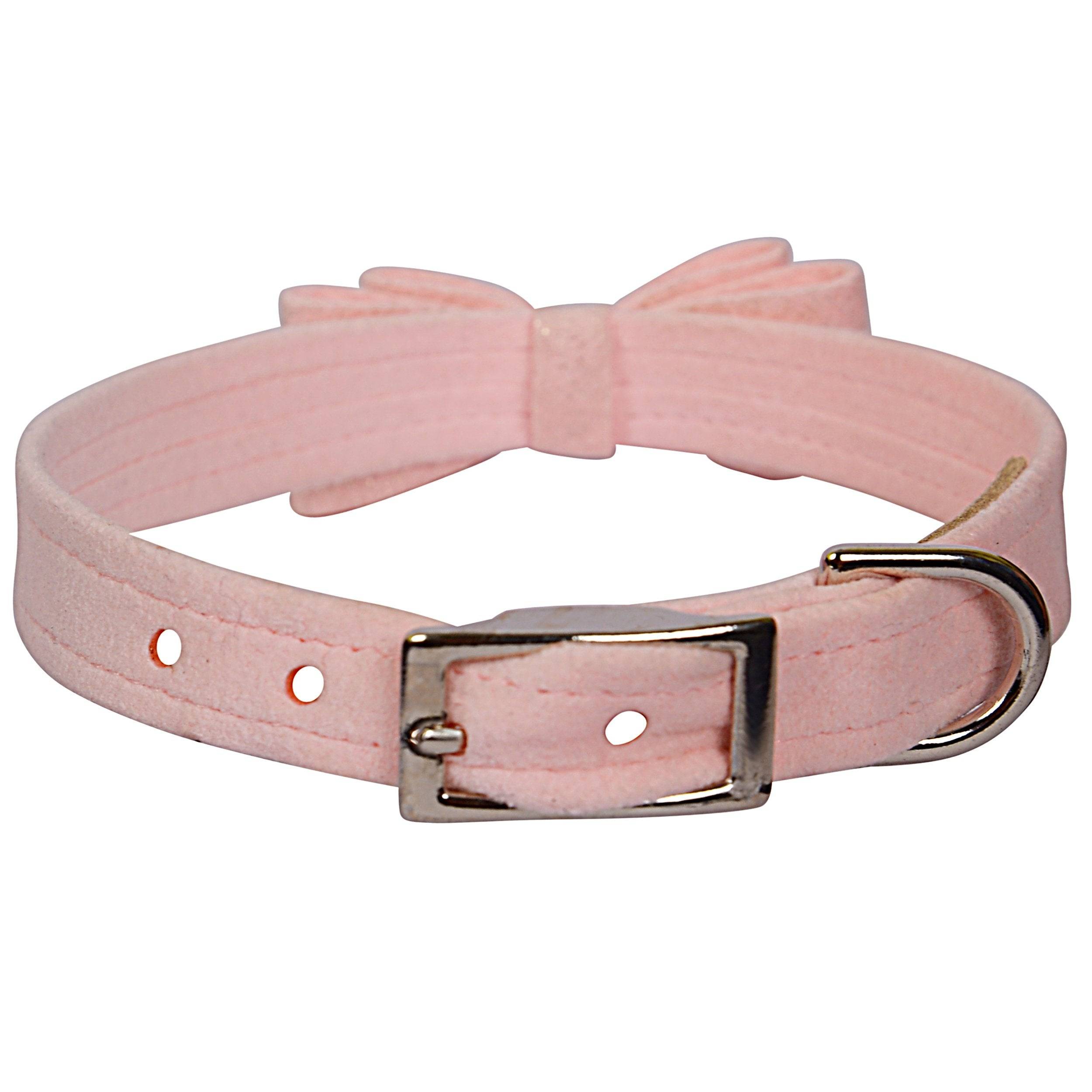 Puppy Pink Glitzerati Big Bow Collar