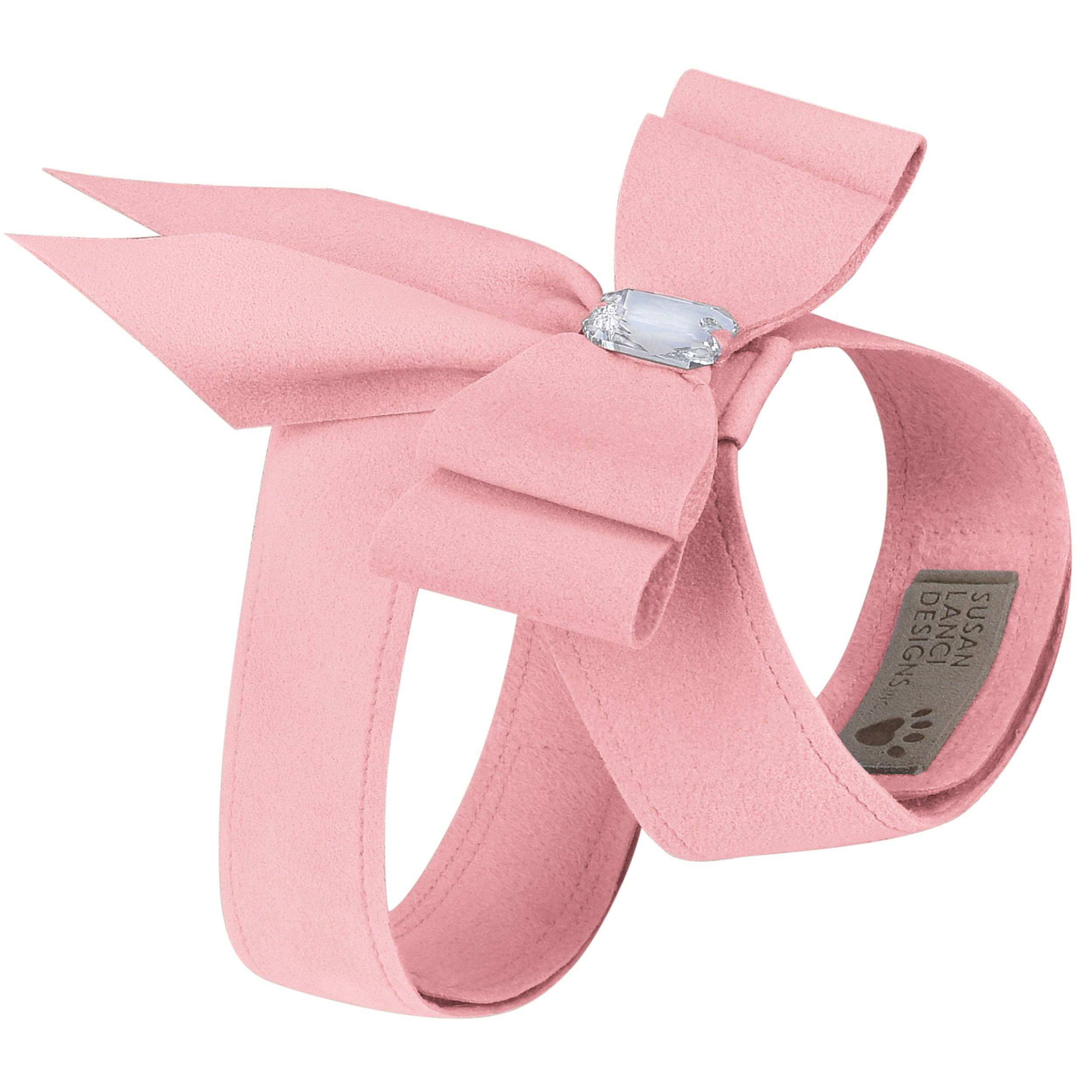 Double Tail Bow Tinkie Harness Puppy Pink