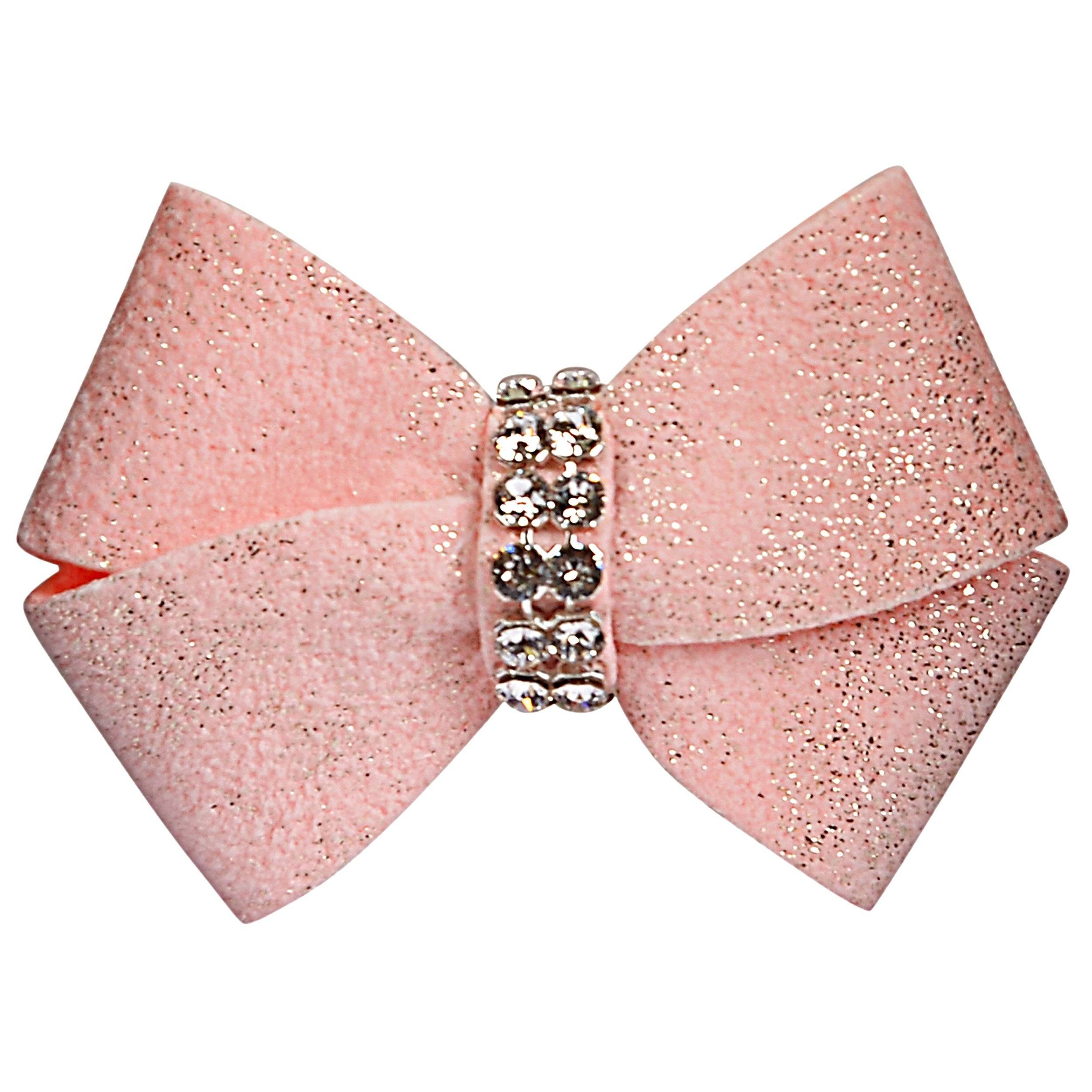 Glitzerati Nouveau Bow Hair Bow Puppy Pink Glitzerati