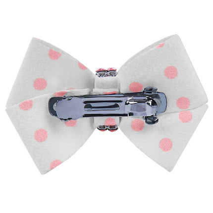 Polka Dot Nouveau Bow with Pink Giltmore Hair Bow