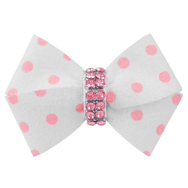 Polka Dot Nouveau Bow with Pink Giltmore Hair Bow